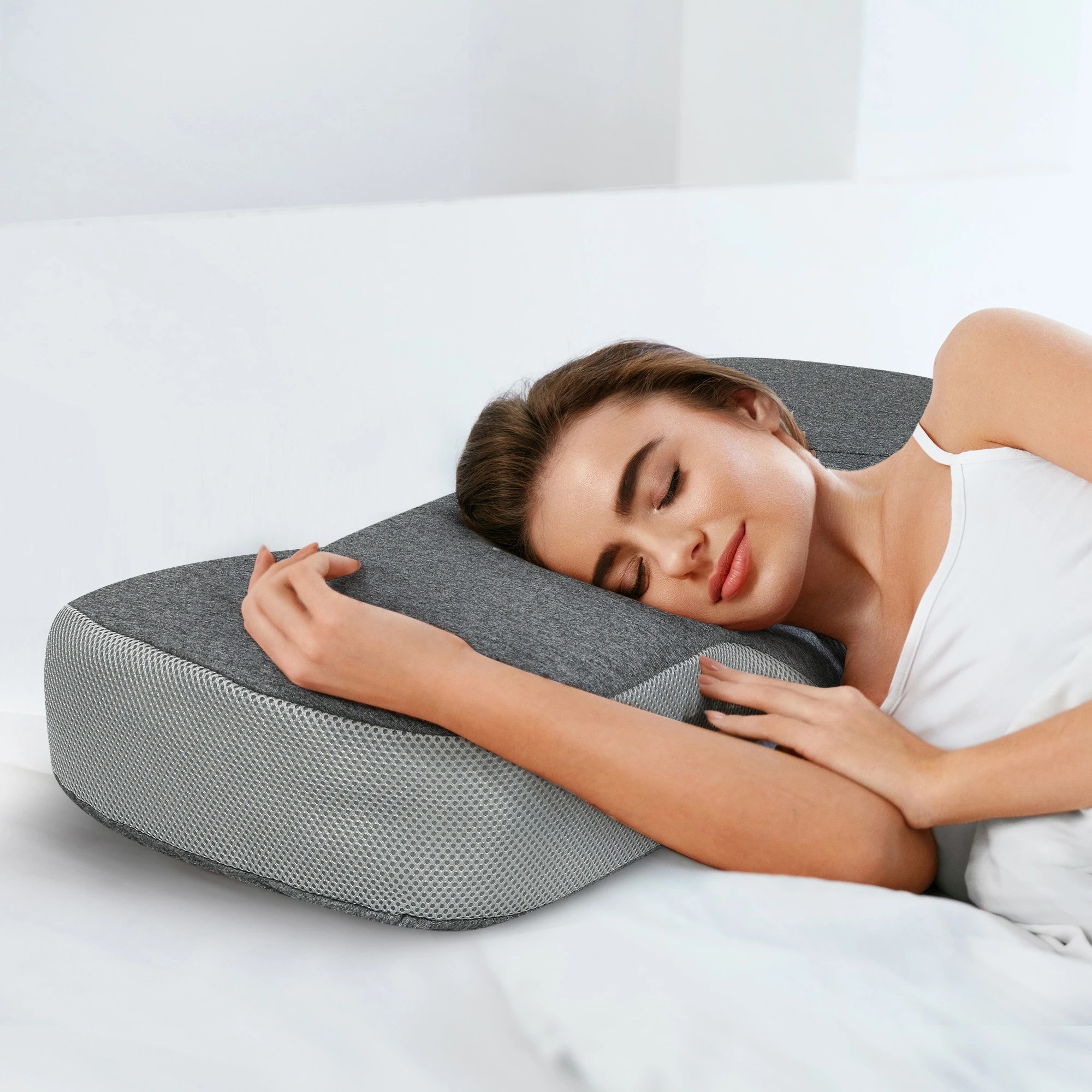 6 Dreamz Cervical Neck Pillow - Grey, 6 of 6