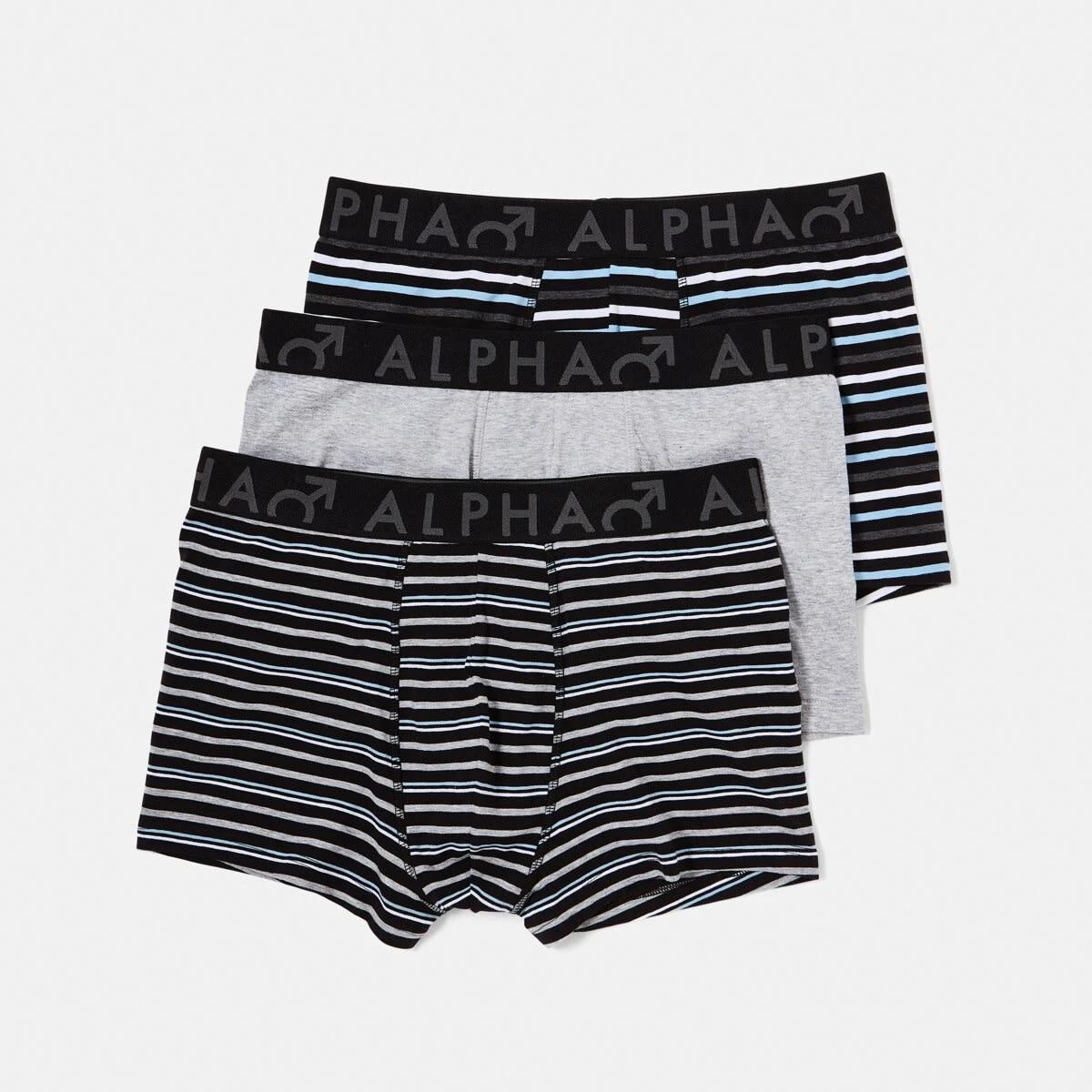 1 3 Pack Stripe Plain Trunks SLADE STRIPE, 1 of 7