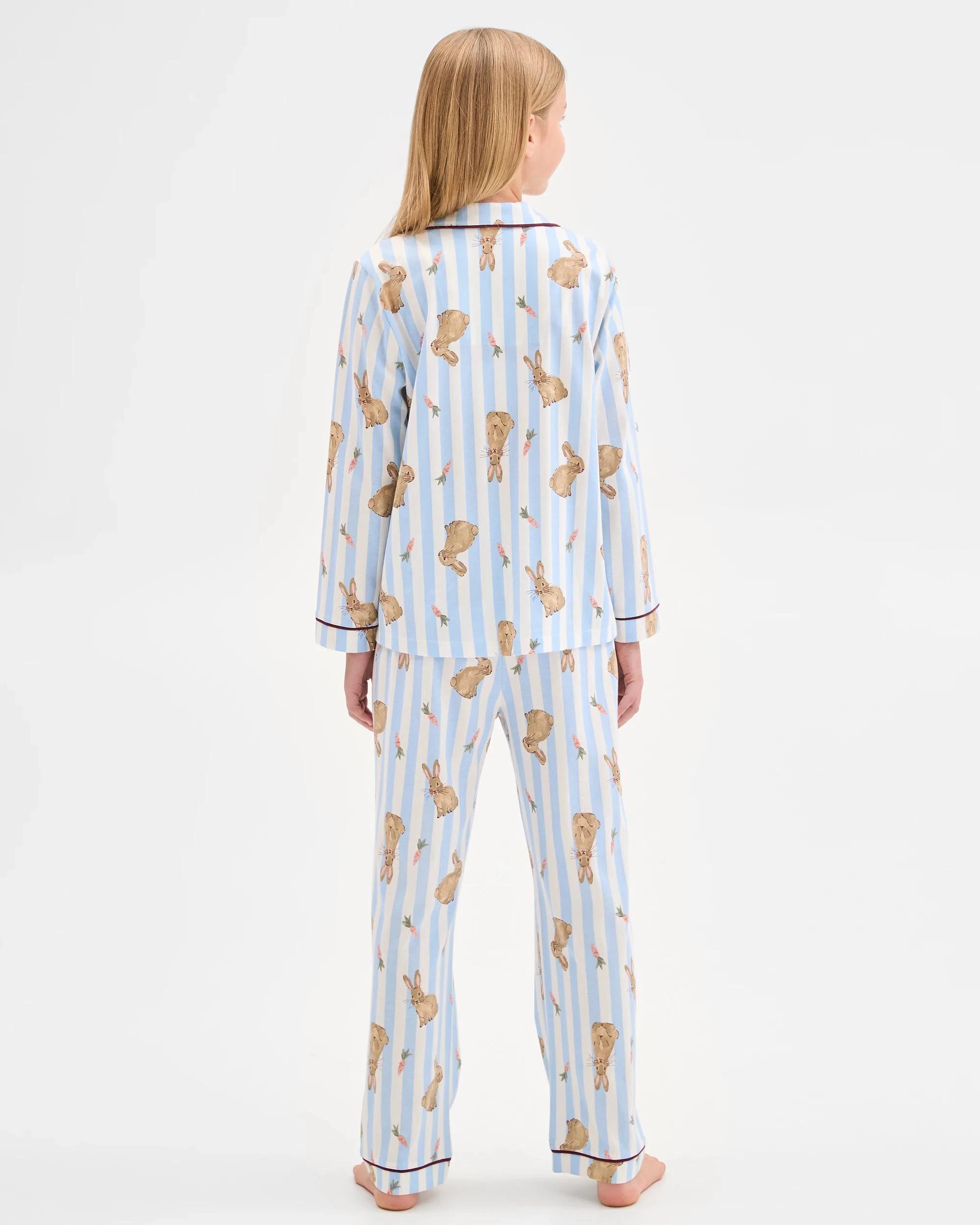 5 Target Kids Family Matching Australian Cotton Easter Older Kids Pyjama Set - Bunny Stripe BUNNY BLUE, 5 of 10