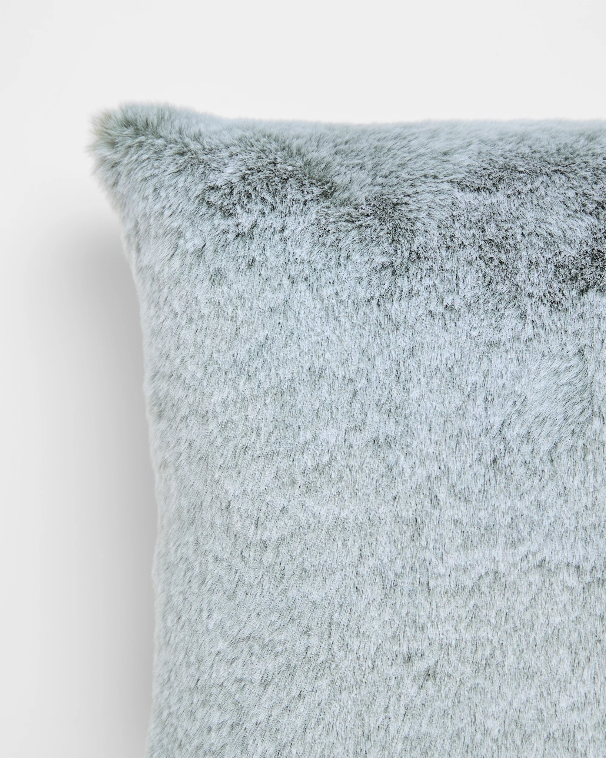 2 Target Leo Faux Fur Cushion - Green, 2 of 2