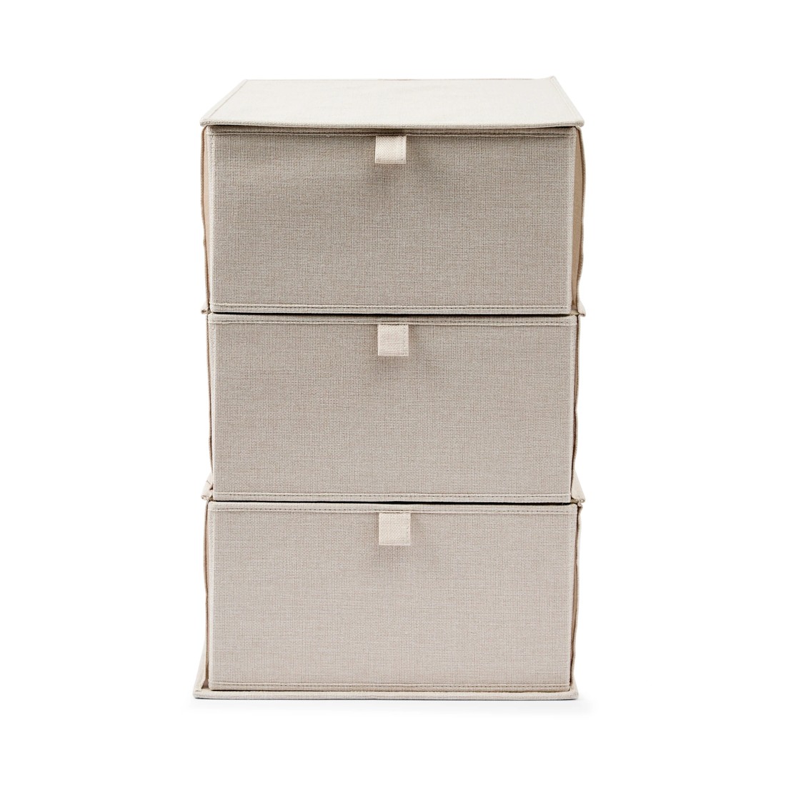 3 Linen Look 3 Tier Storage Unit - Beige, 3 of 6