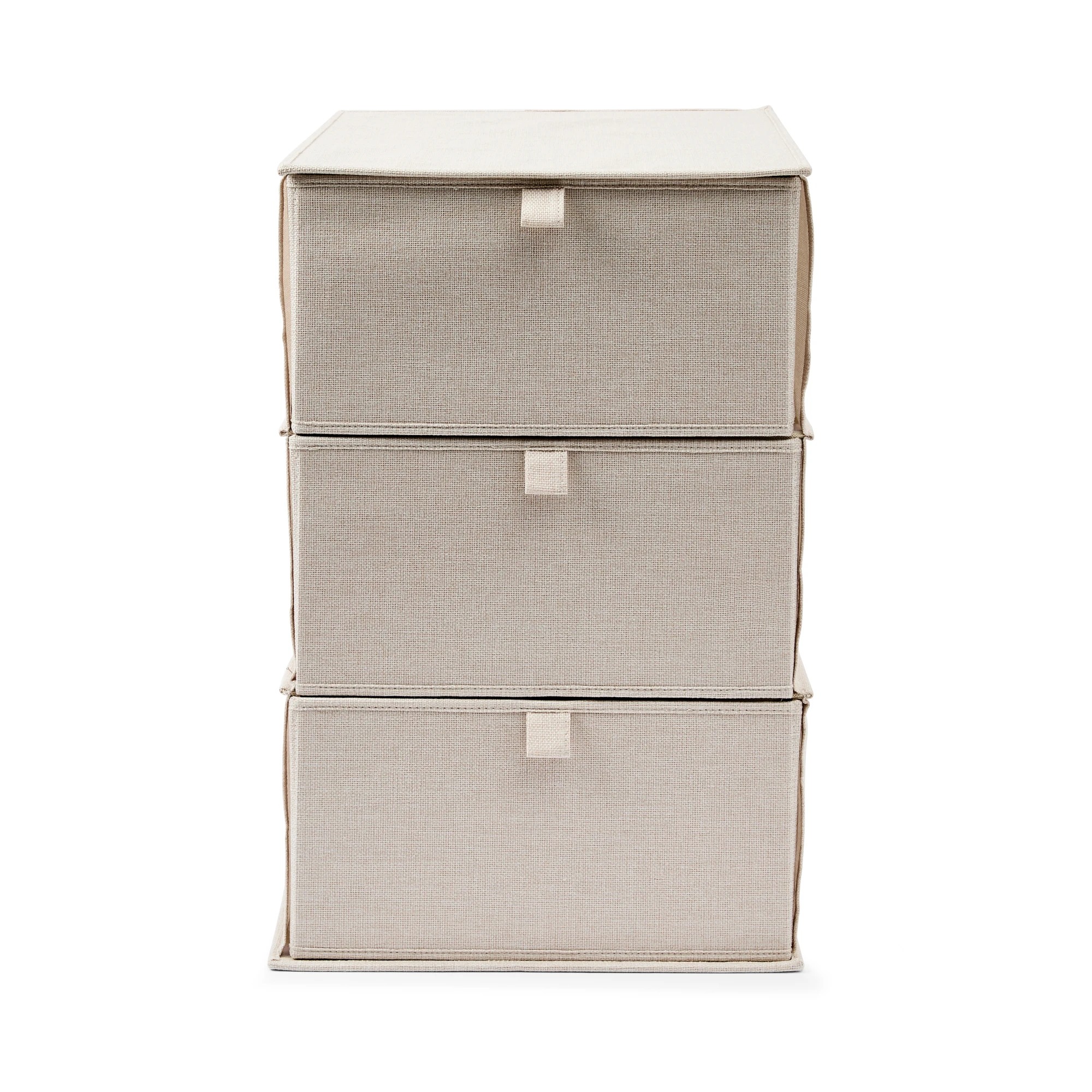 3 Linen Look 3 Tier Storage Unit - Beige, 3 of 6