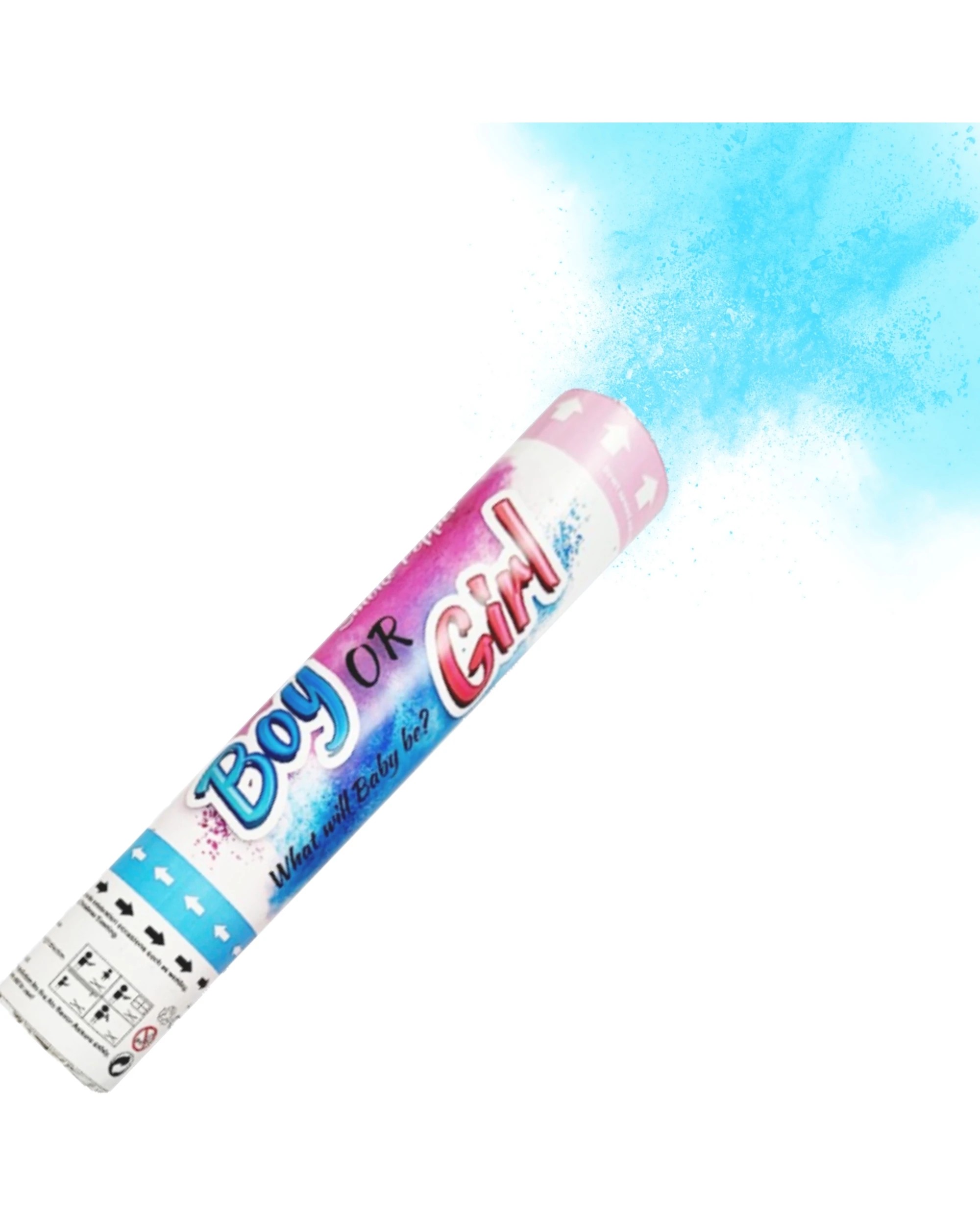 1 Partyrama Gender Reveal Blue Powder Twist Popper - Blue, 1 of 2
