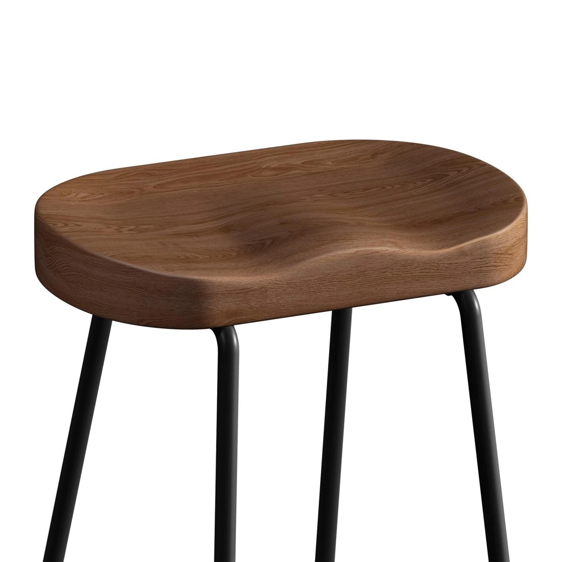 6 Alfordson 4x Bar Stools 75cm Tractor Kitchen Wooden Vintage Chair - Brown, 6 of 10