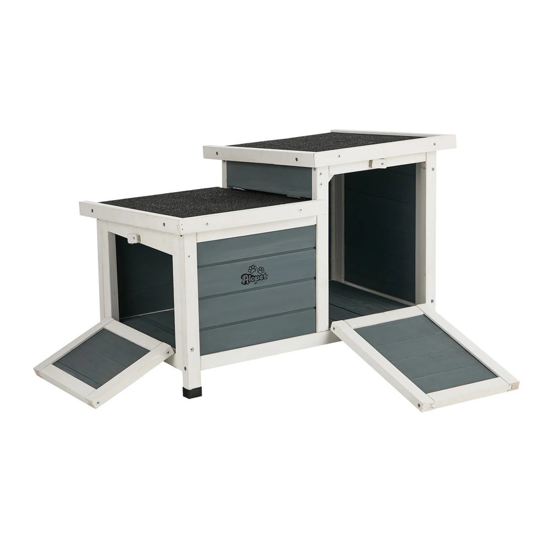 7 Alopet Outdoor Rabbit Hutch Wooden Cage Chicken Coop House Enclosure - Multi, 7 of 10