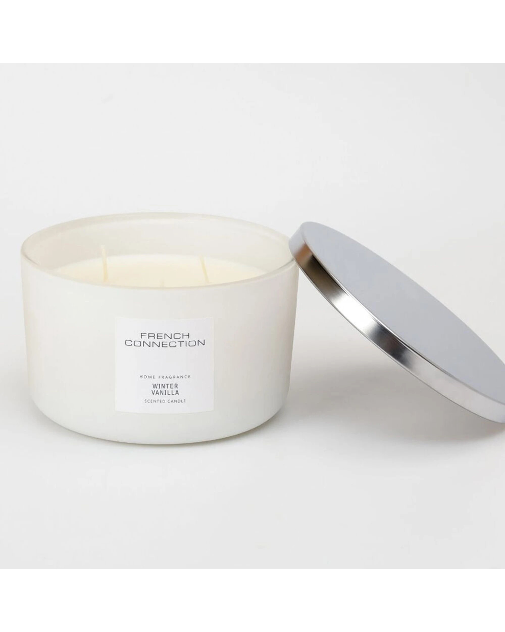 2 French Connection Winter Vanilla 3 Wick 33hr Large Candle 431g - White, 2 of 3