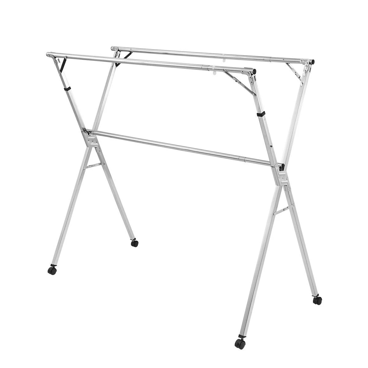 1 LUXSUITE Clothes Rack Airer Garment Drying Stand Stainless Steel, 1 of 3