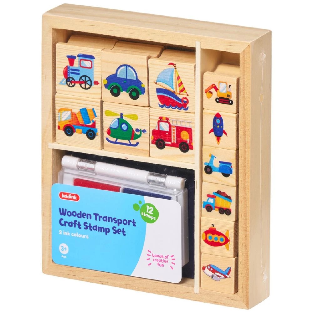 3 Kadink Wooden Stamp Set Vehicles, 3 of 6