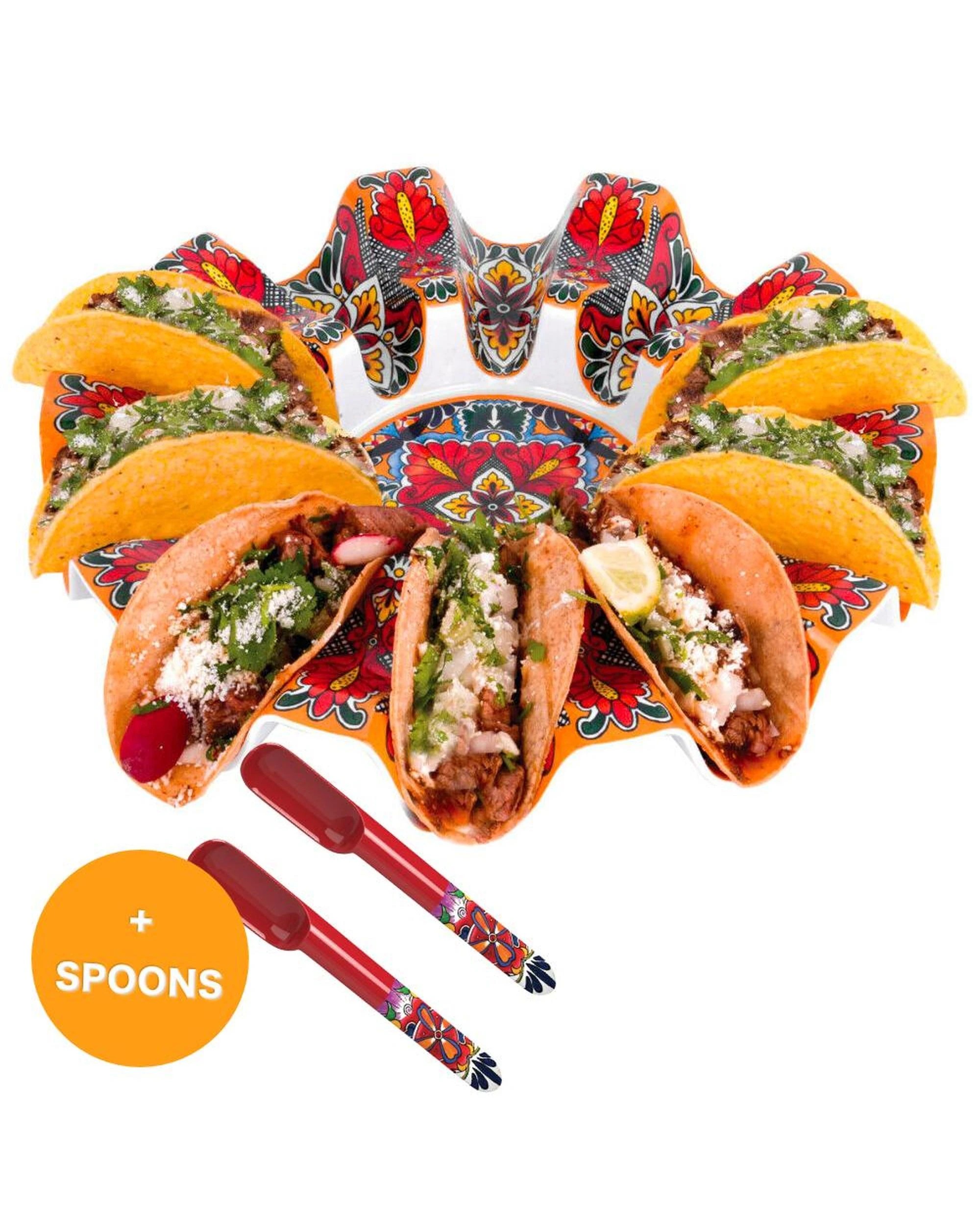 1 Prepara Taco Carousel Holder Stand & Taco Spoon Set of 2, 1 of 6