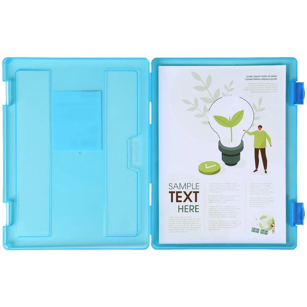 3 J.Burrows A4 Clip Stationery Case Blue, 3 of 4