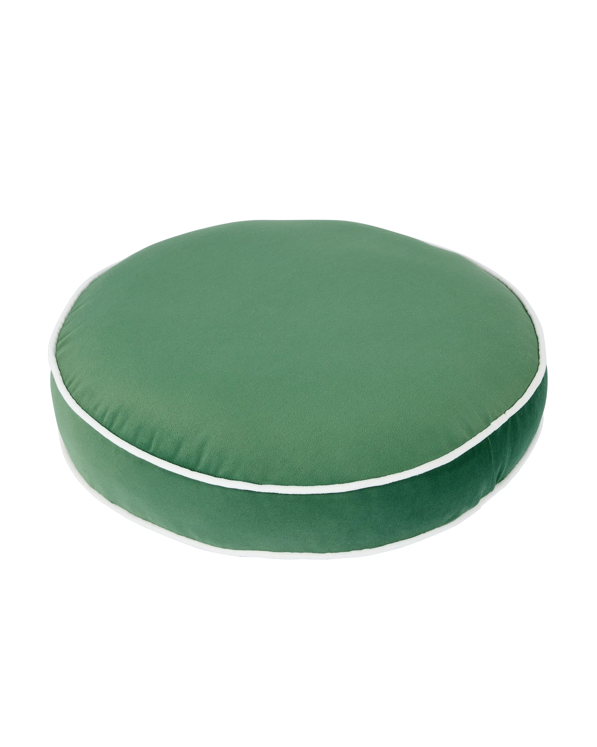 2 40cm Velvet Round Cushion - Pesto, 2 of 6