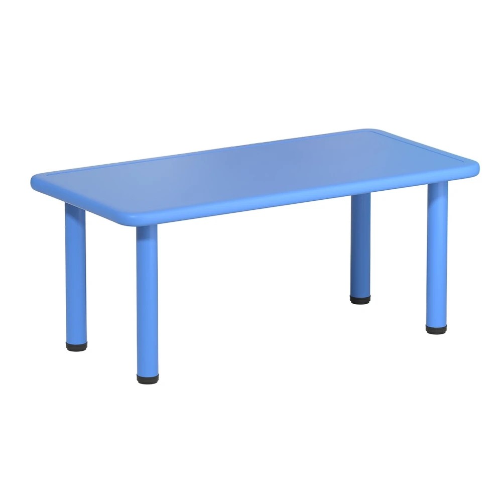 1 Keezi Kids Table Plastic Square Activity Study Desk 60X120CM - Blue, 1 of 5