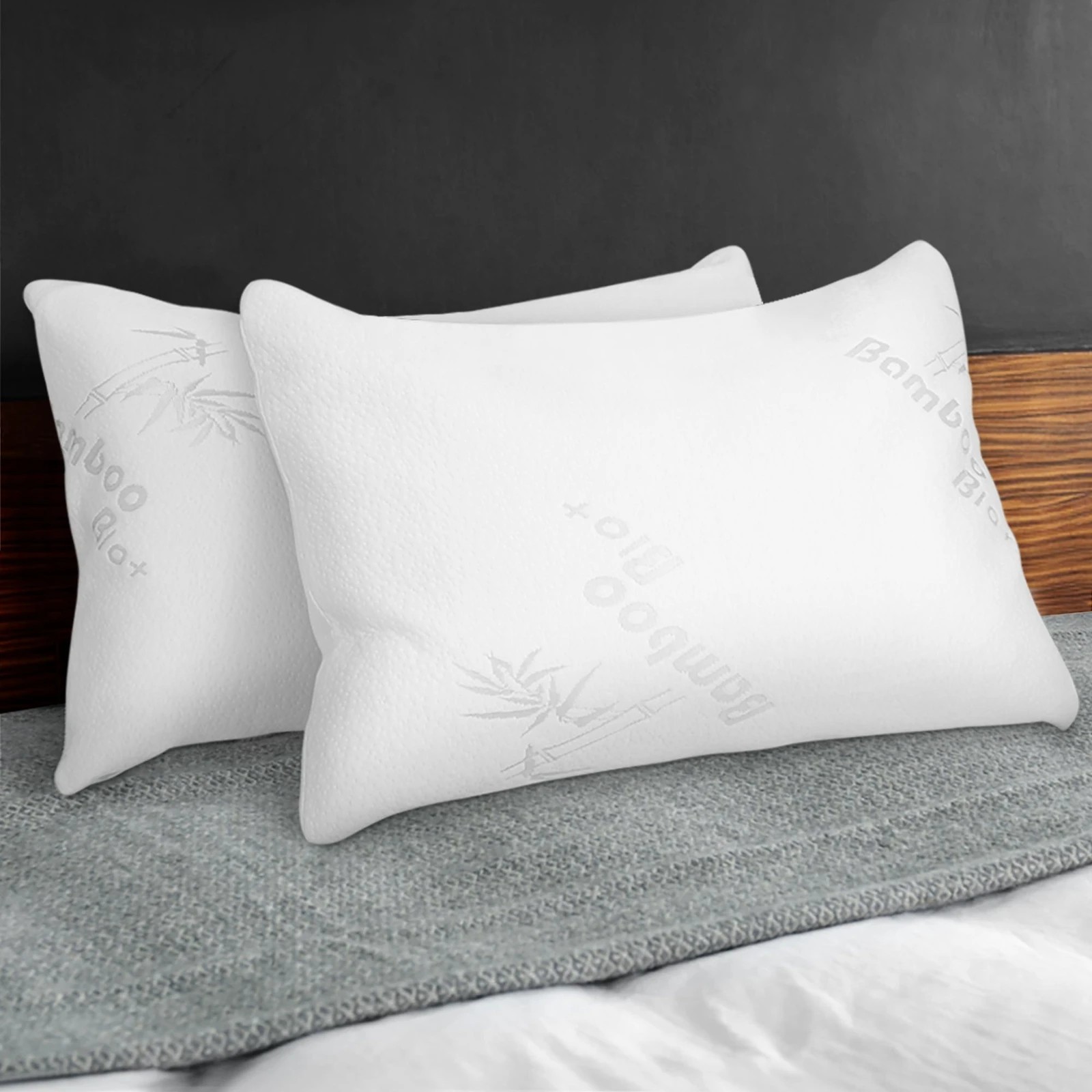 3 Starry Eucalypt Memory Foam Pillow Twin Pack Standard Size Cool Gel - White, 3 of 4