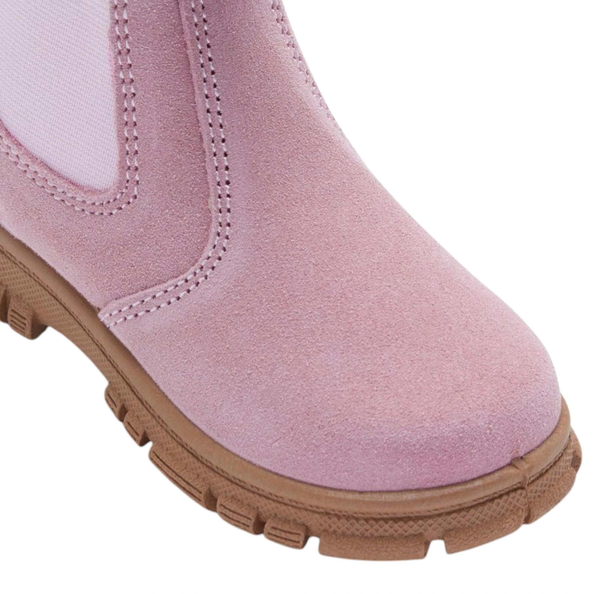 4 Grosby Ranch Boots Pink Toddler Infant Girls Kids Leather Slip On Shoes PINK, 4 of 4