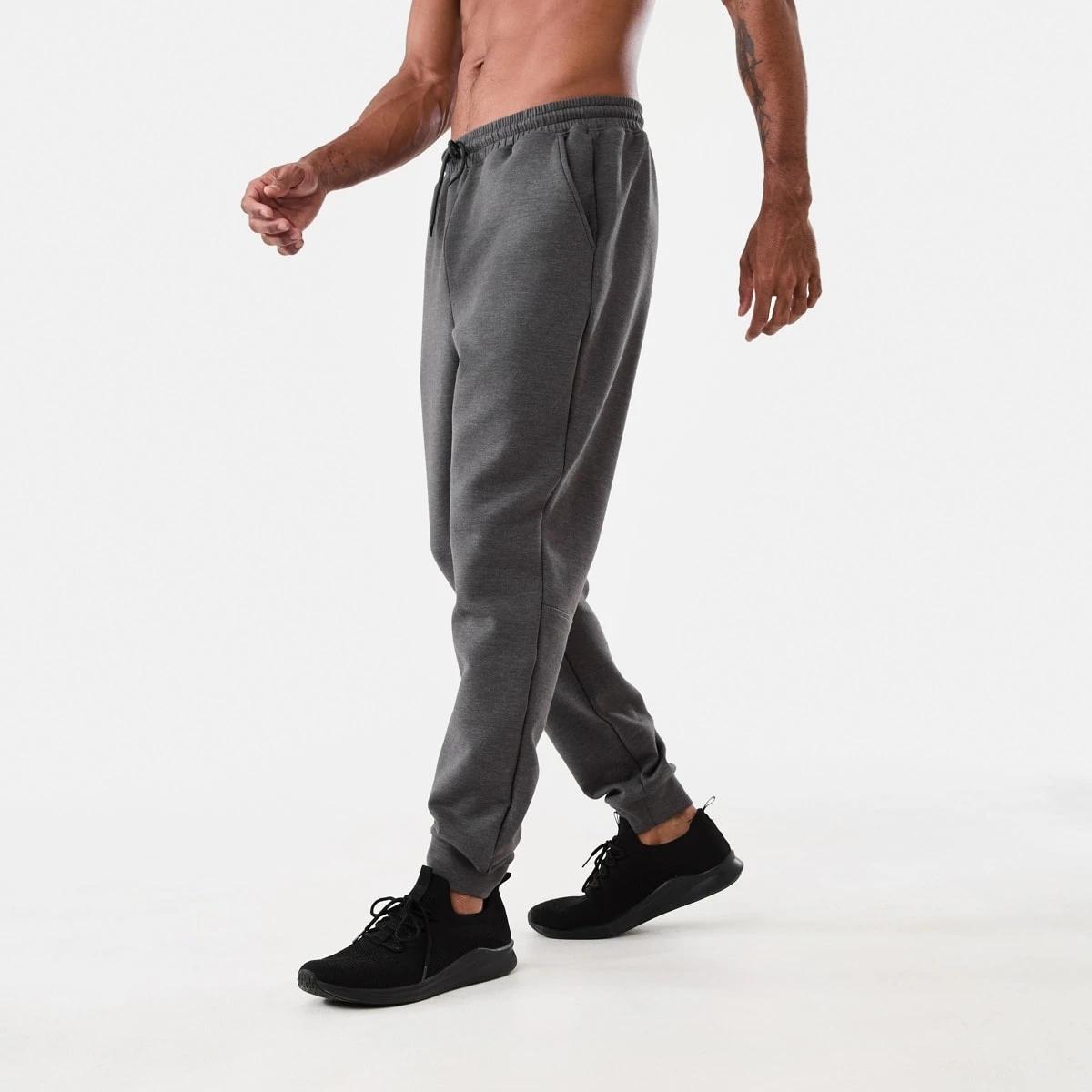 2 Active Mens Scuba Trackpants CHARCOAL GREY MARLE, 2 of 5