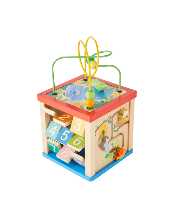 Wooden Activity Cube Kmart