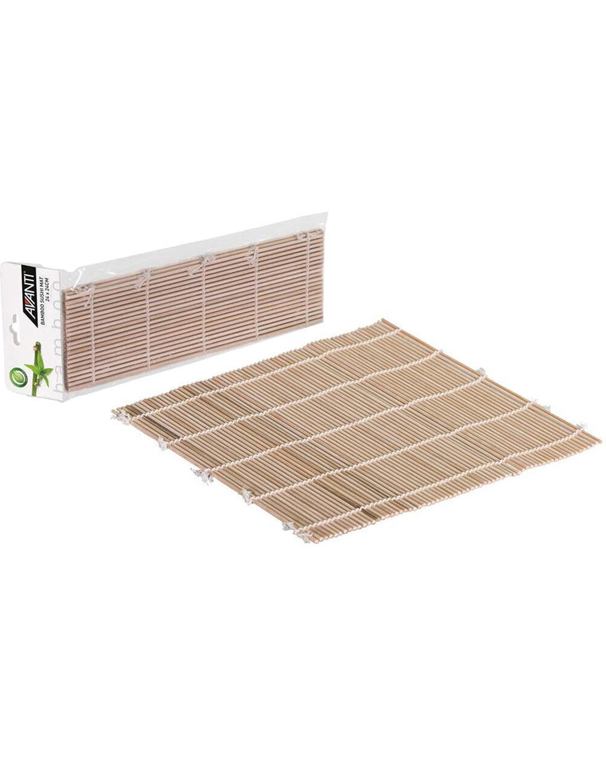 1 Avanti 24cm Square Bamboo Sushi Mat Kitchen Food Roller Includes 1 Mat - Brown, 1 of 1