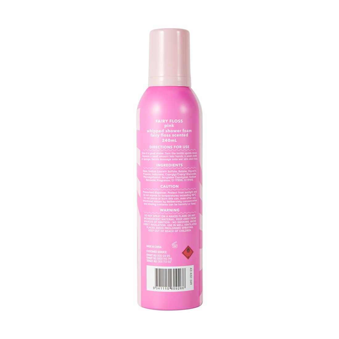 5 OXX Bodycare Pink Whipped Shower Foam 240ml - Fairy Floss Scented, 5 of 6