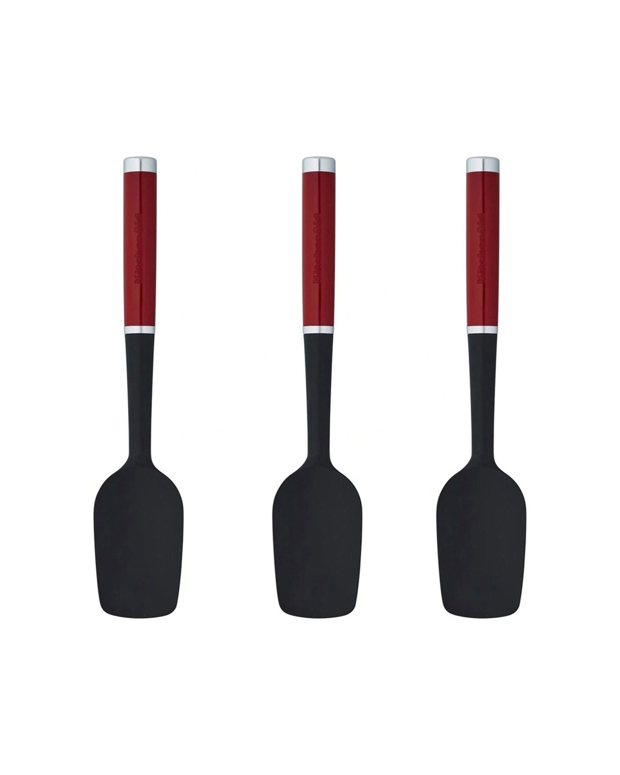 1 KitchenAid 3PK Spoon Spatula Stainless Steel Silicone 30cm Heat Resistant - Multi, 1 of 1