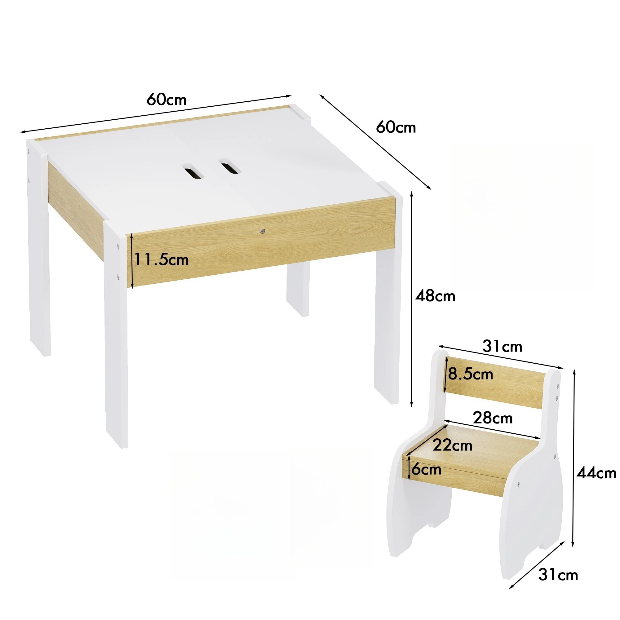 2 Advwin Kids Table and Chairs Set, 2 of 10