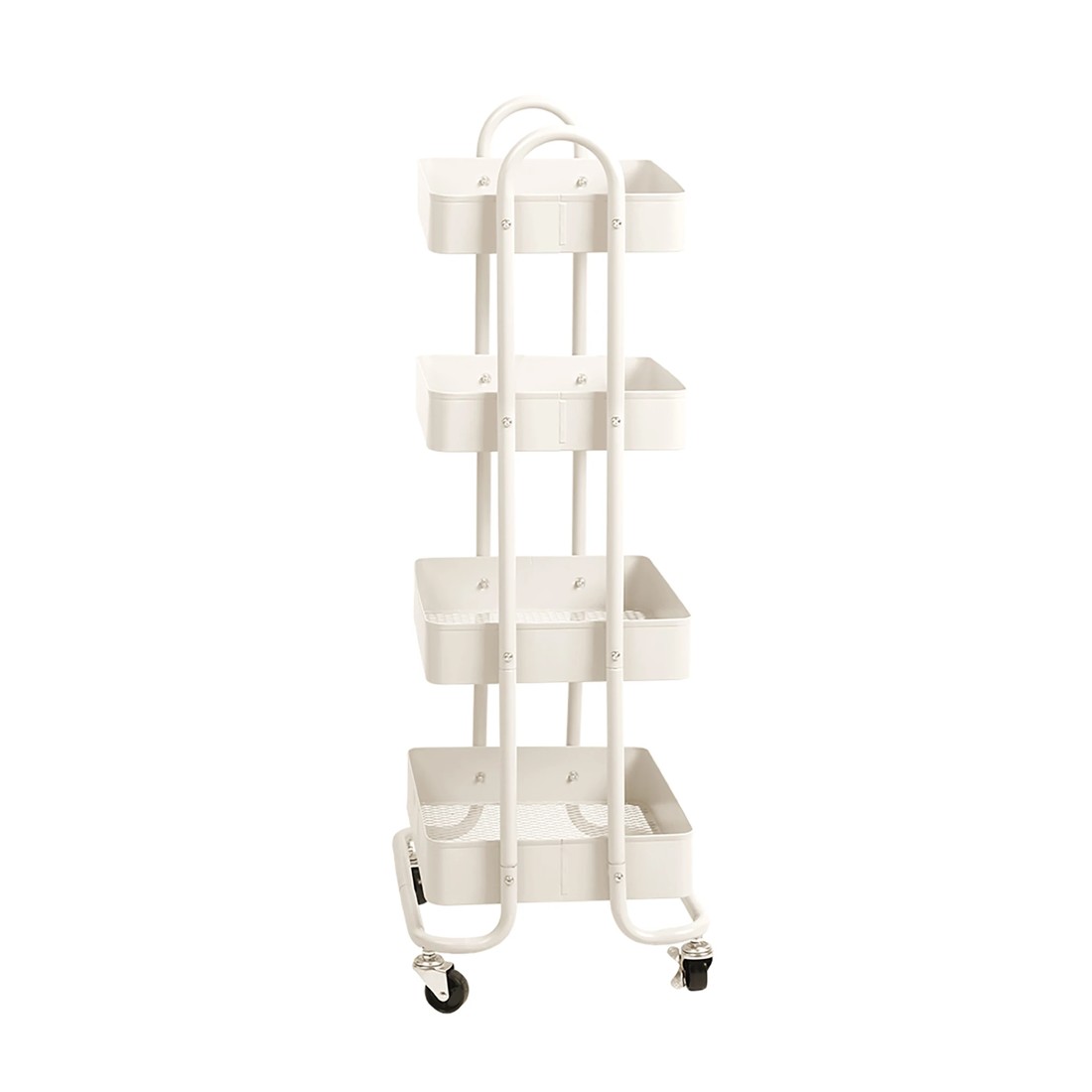 7 Levede 4 Tiers Storage Trolley - White, 7 of 7