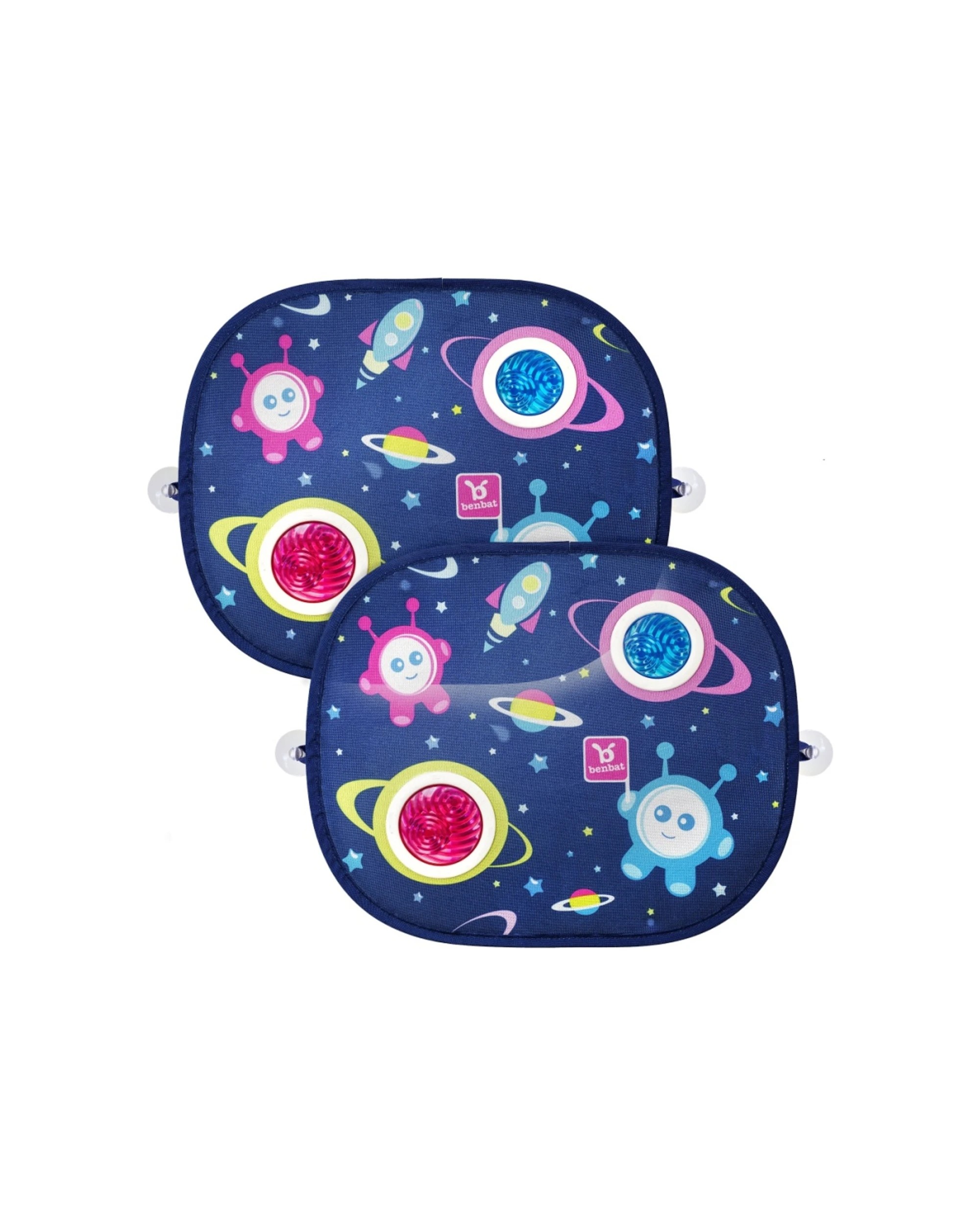 1 Benbat 2PK Kids Car Window Sunshade Round Mesh Glare Shield 0m+ - Multi, 1 of 6