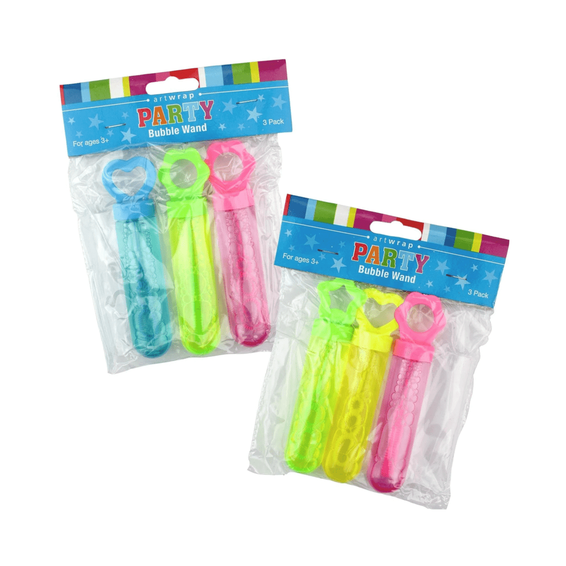 2 Artwrap Coloured Bubble Wands Pack of 3, 2 of 2