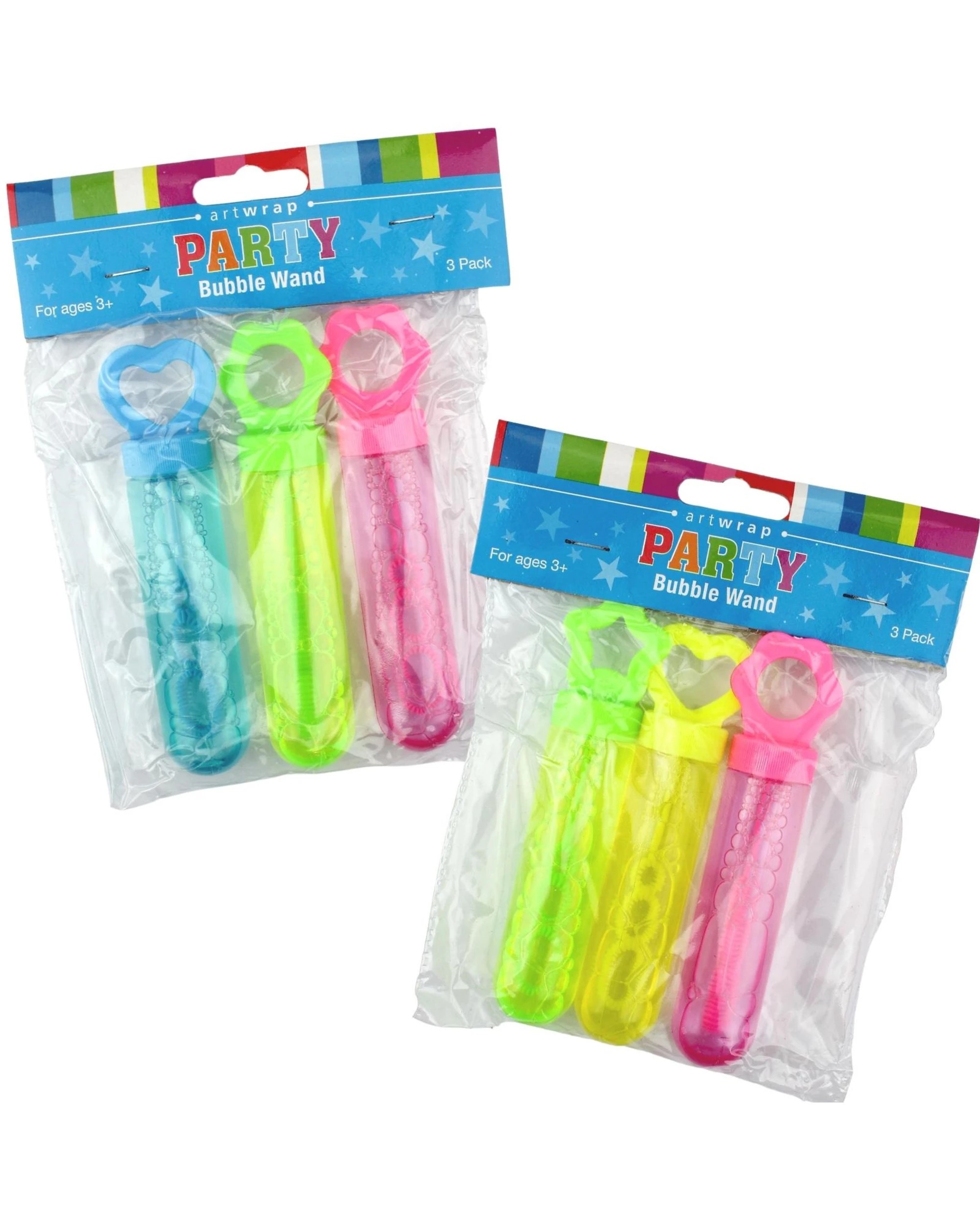 2 Artwrap Coloured Bubble Wands Pack of 3, 2 of 2