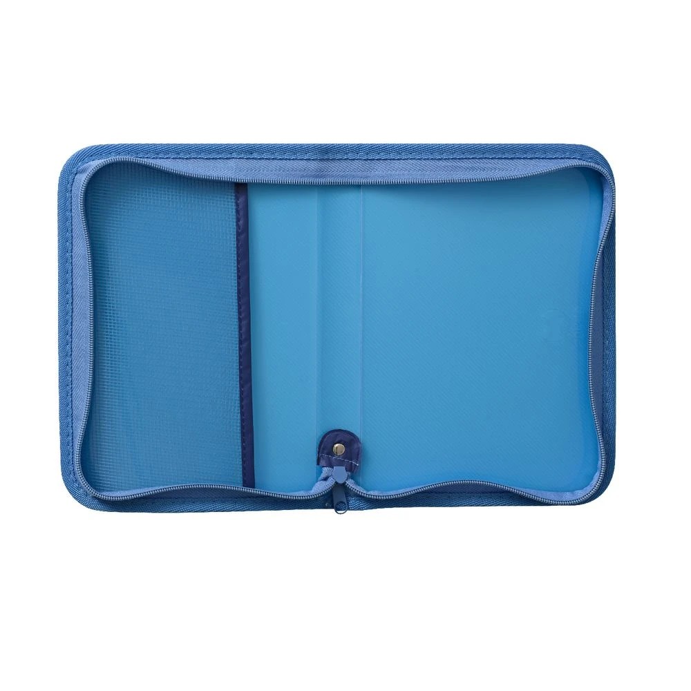 2 Ausinc A5 Zipped Document Folder Blue, 2 of 5