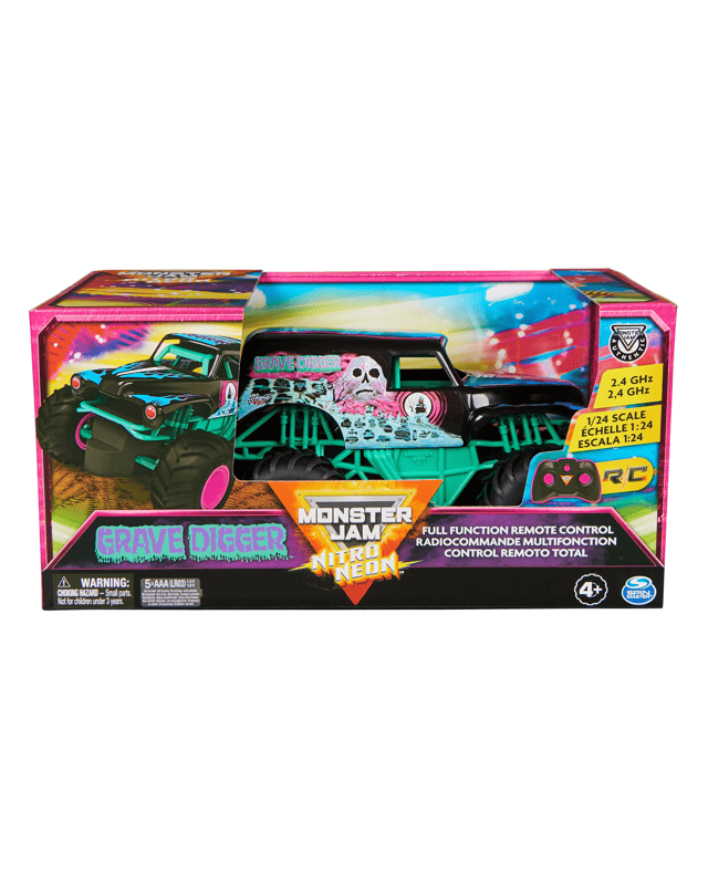 Monster Jam Nitro Neon Grave Digger Remote Control T