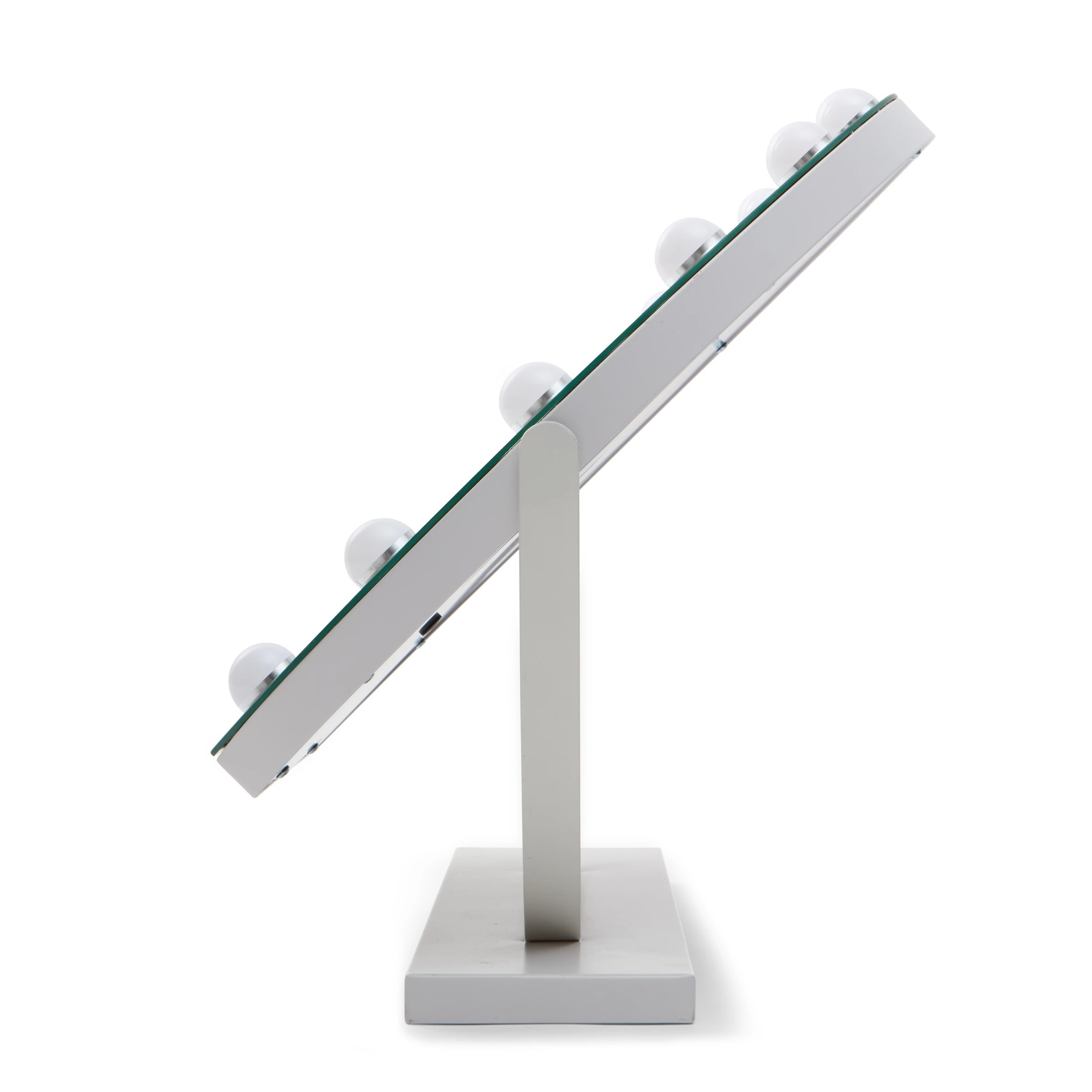 6 Round Hollywood Mirror - White, 6 of 8