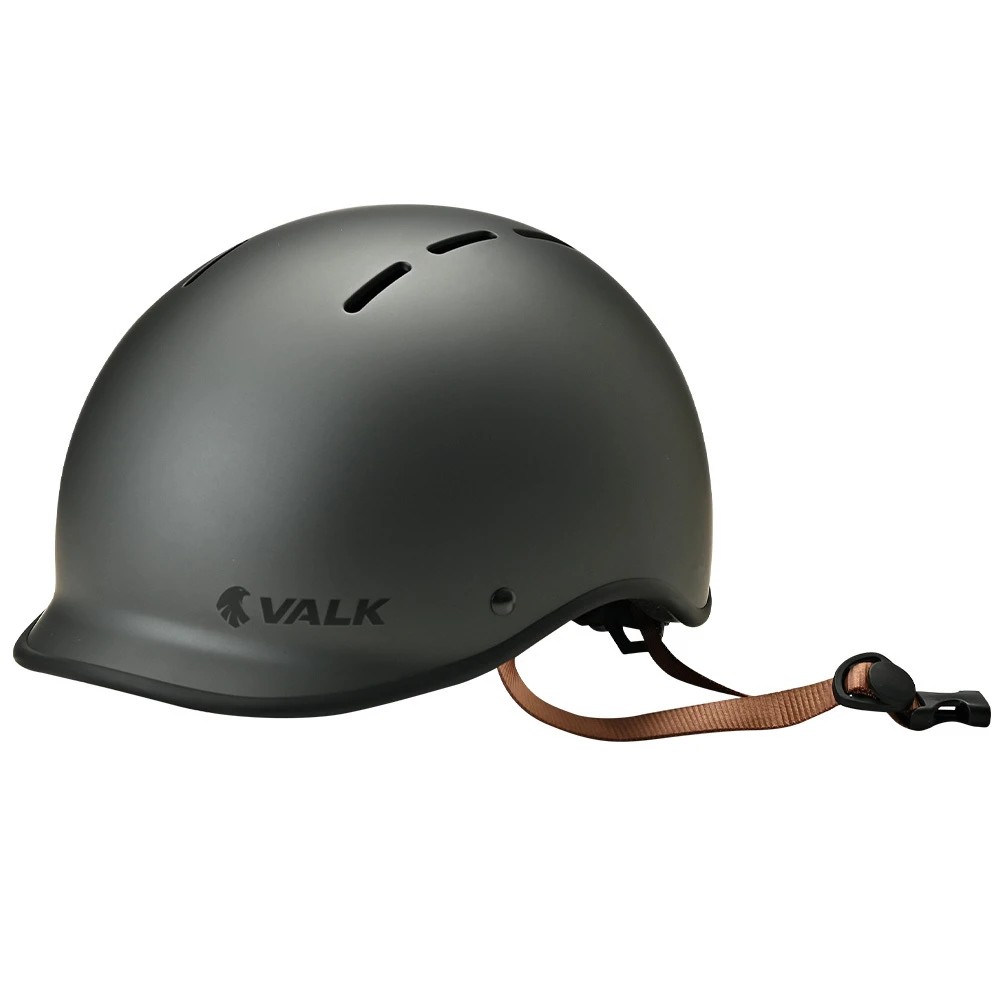 1 Valk Retro Bike Helmet, 56-61cm S, M, L Universal Dial Fit System, Charcoal, 1 of 1