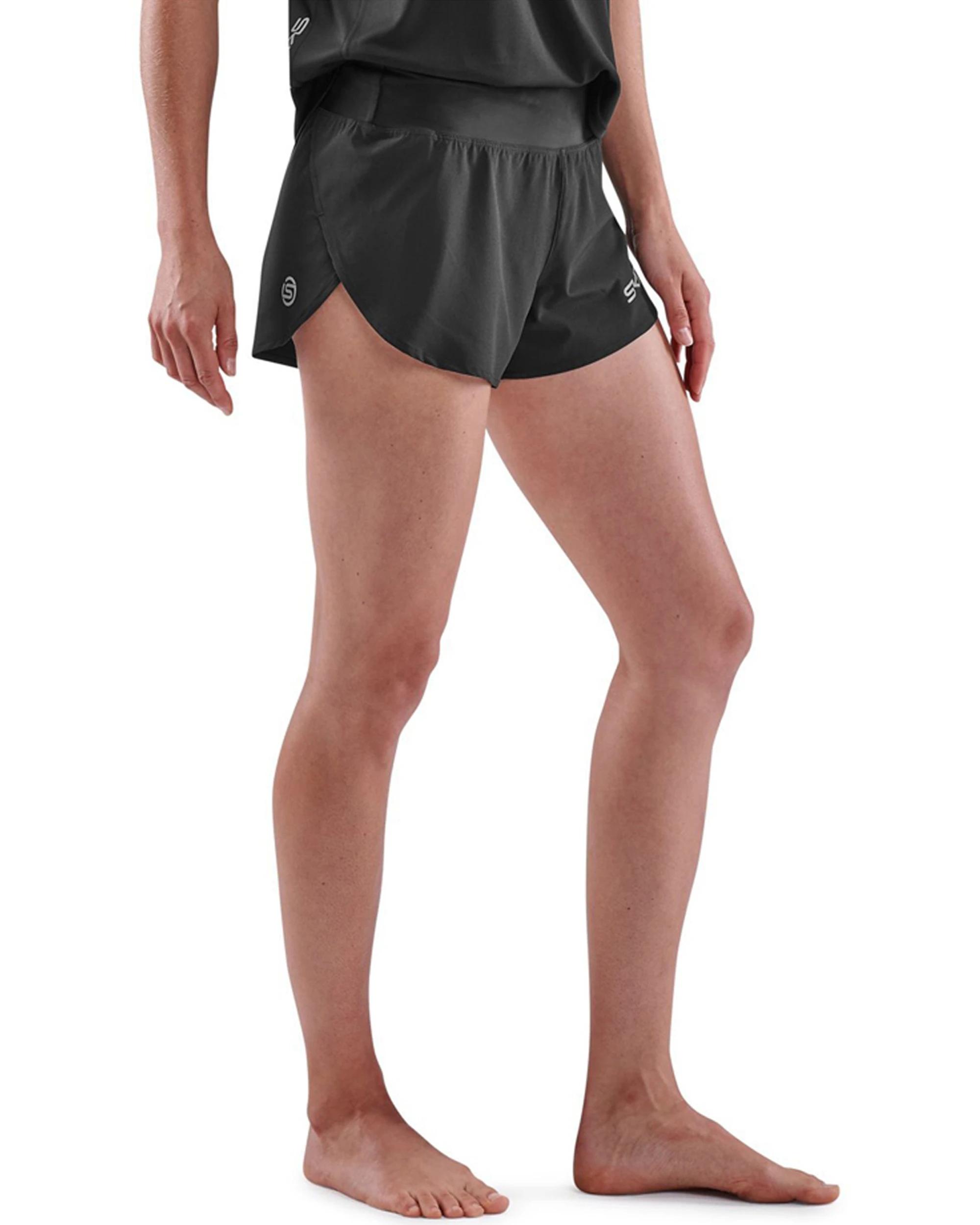 1 SKINS Womens Series 3 Running Gym Run Shorts BLACK, 1 of 4