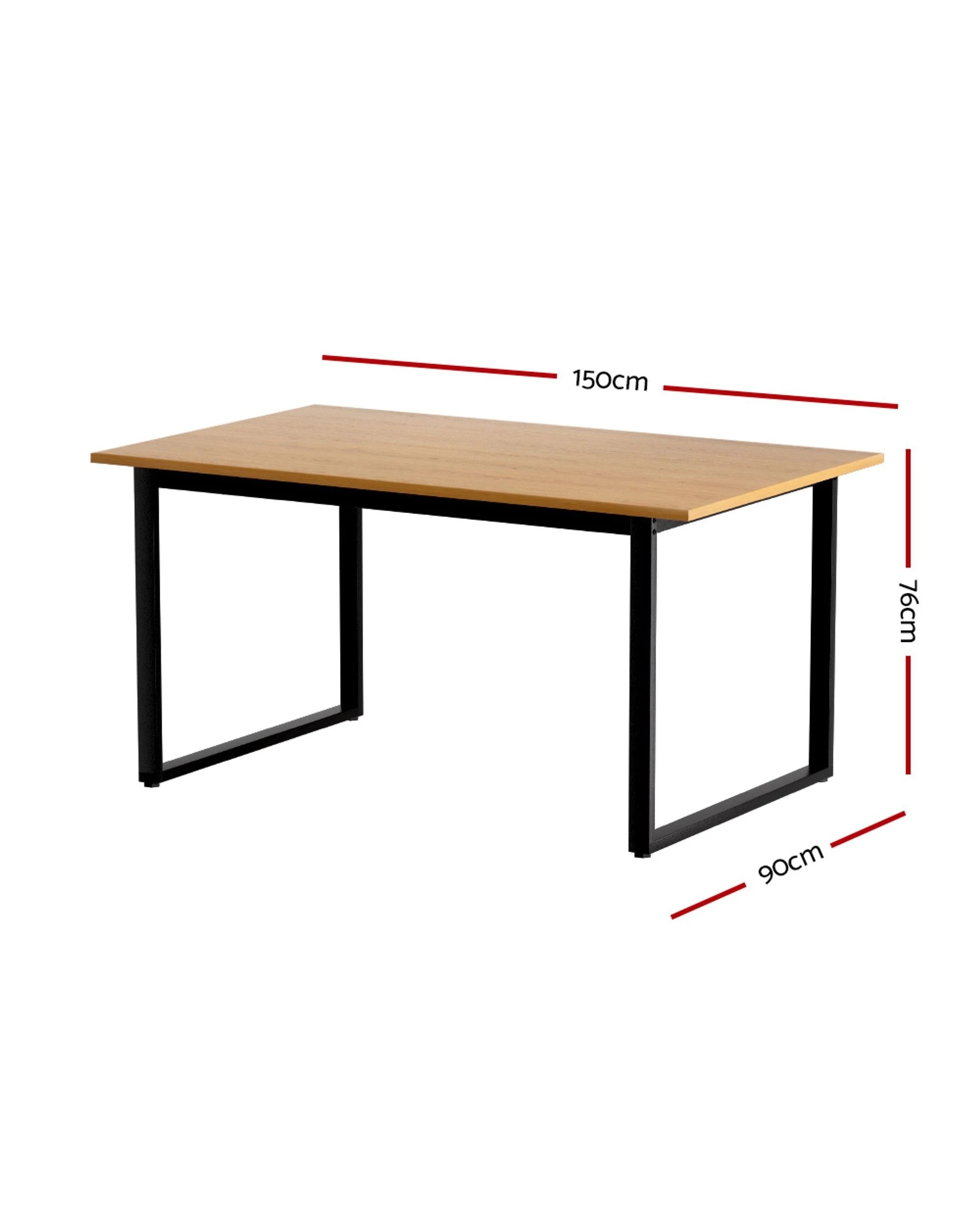 2 Artiss Dining Table 6 Seater Rectangular Wooden Table 150cm
 - Brown, 2 of 3