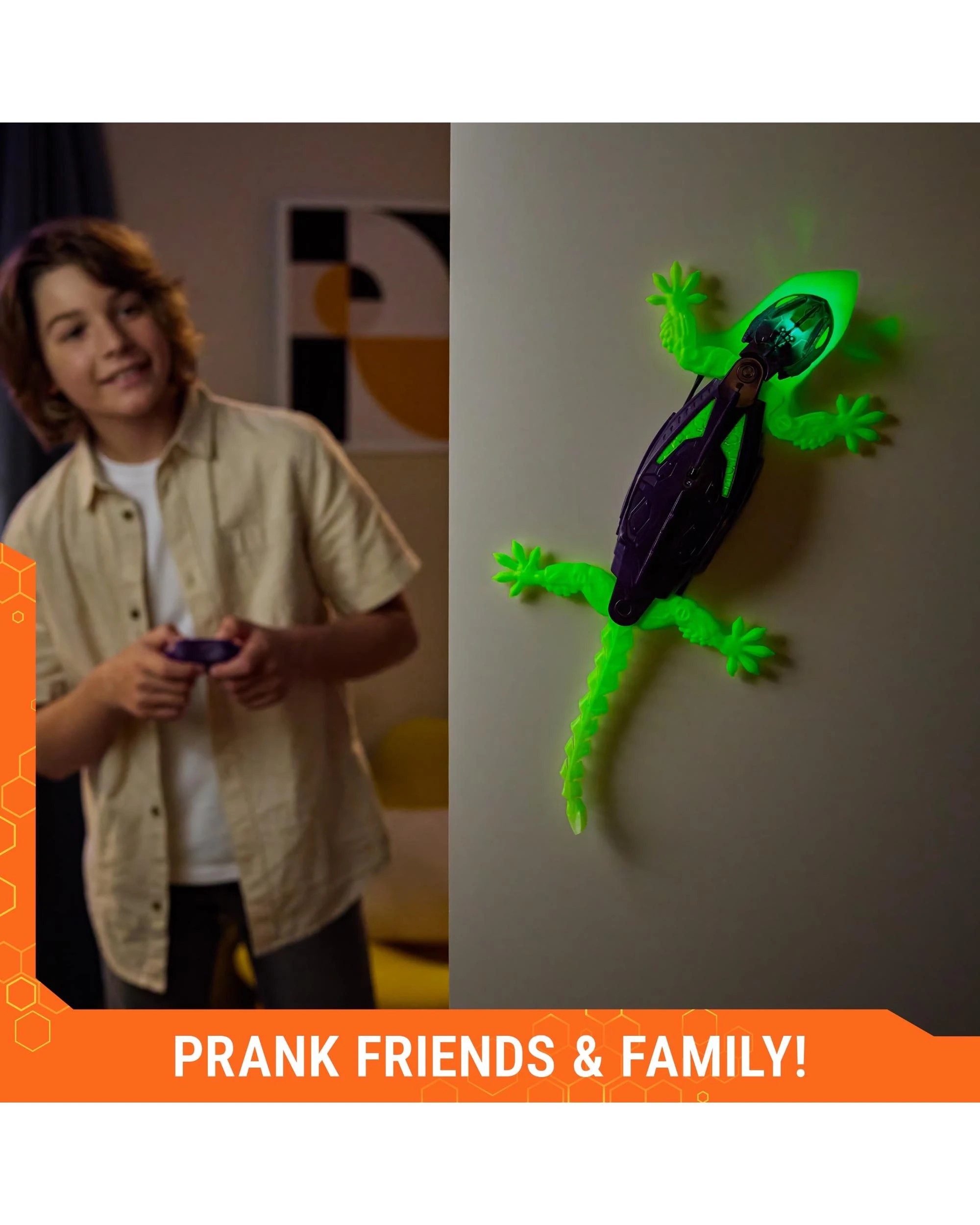 7 Hex Bots Wall Crawler Glow-in-the-Dark Gecko - Multi, 7 of 9