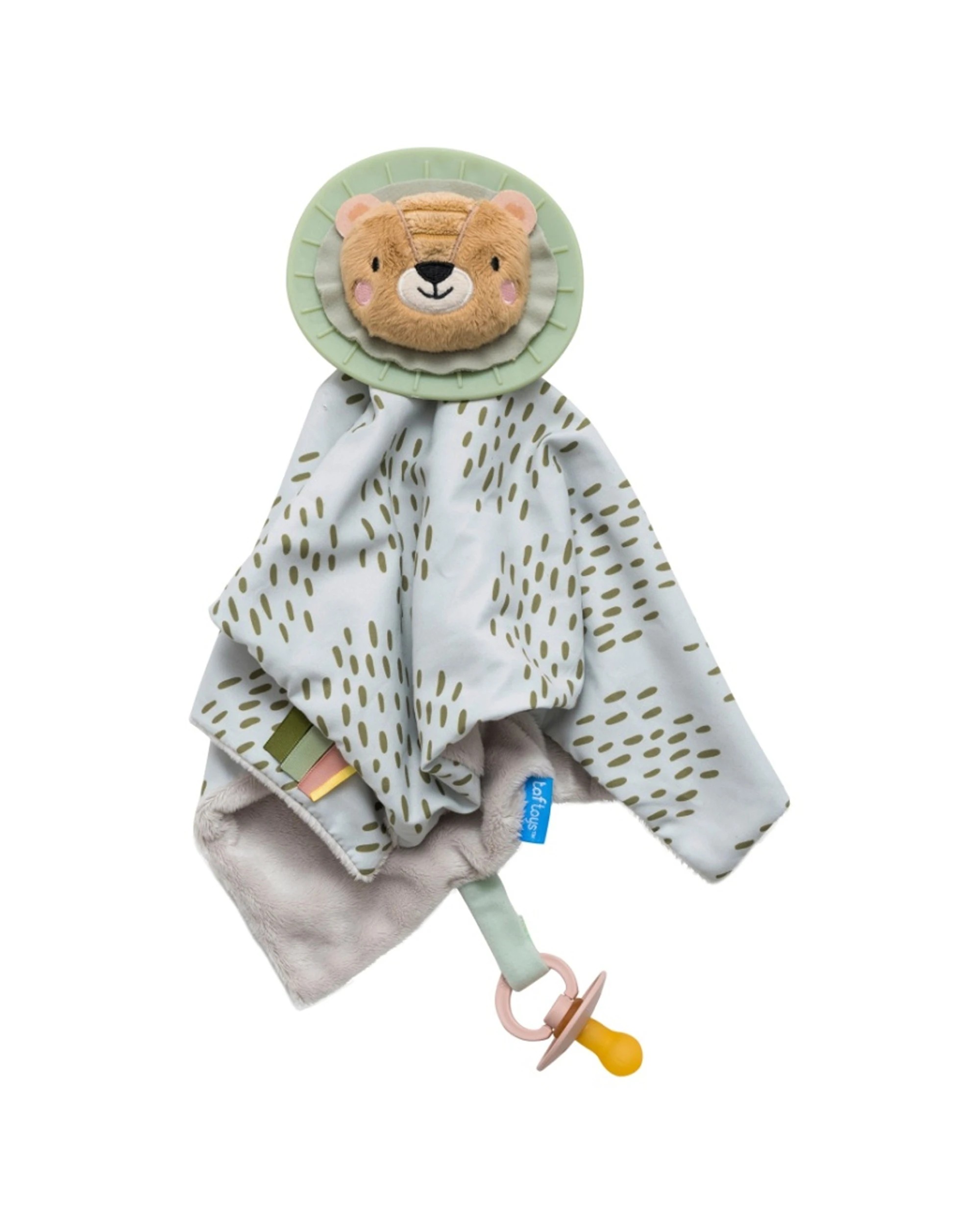1 Taf Toys Lion Blankie Soft Security Comforter With Teether Soother - Multi, 1 of 5