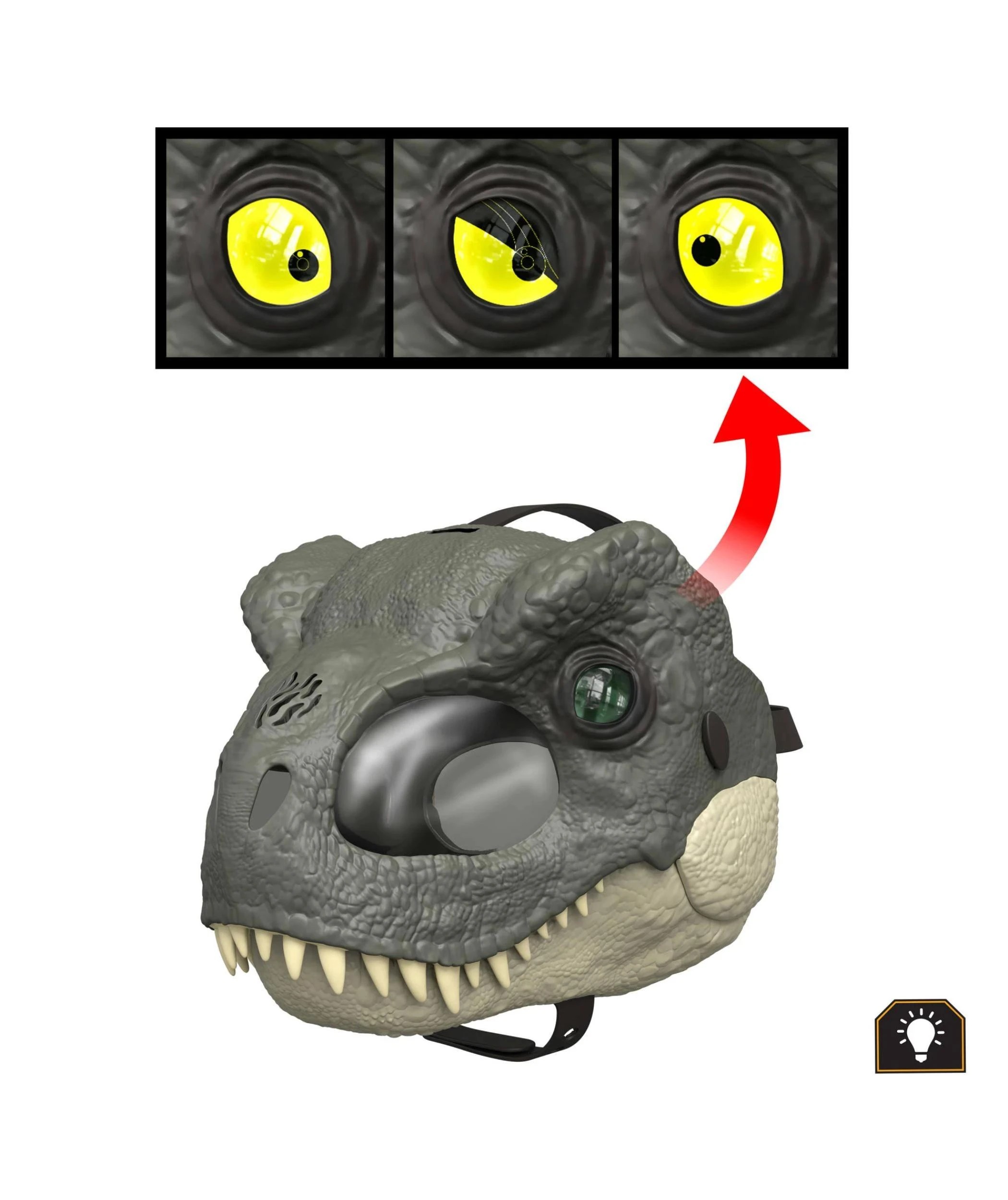 4 Mattel Jurassic World Rebirth T-Rex Rage N Roar Mask - Green, 4 of 5