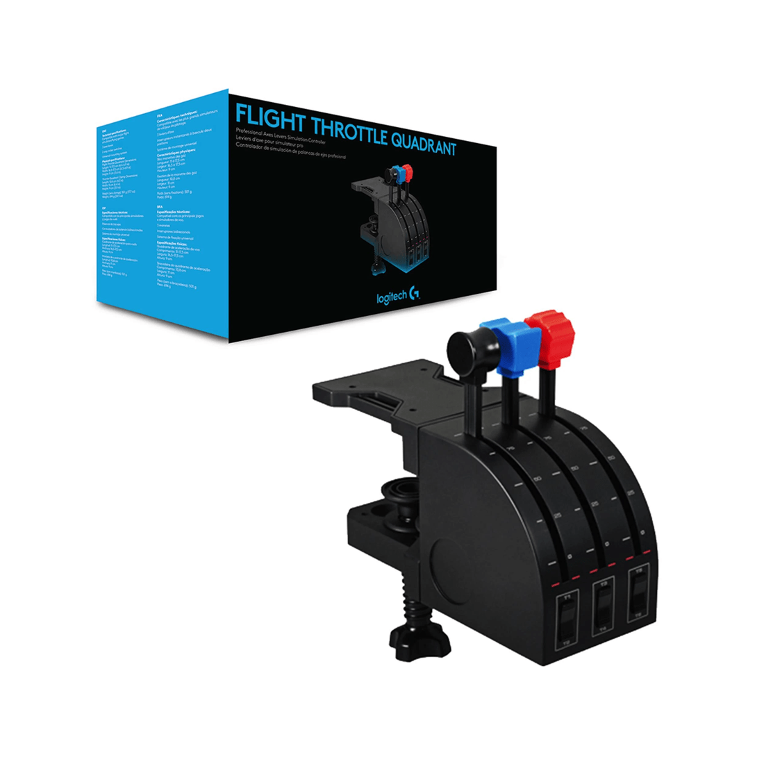 1 Logitech G Flight Throttle Quadrant - Black, 1 of 6