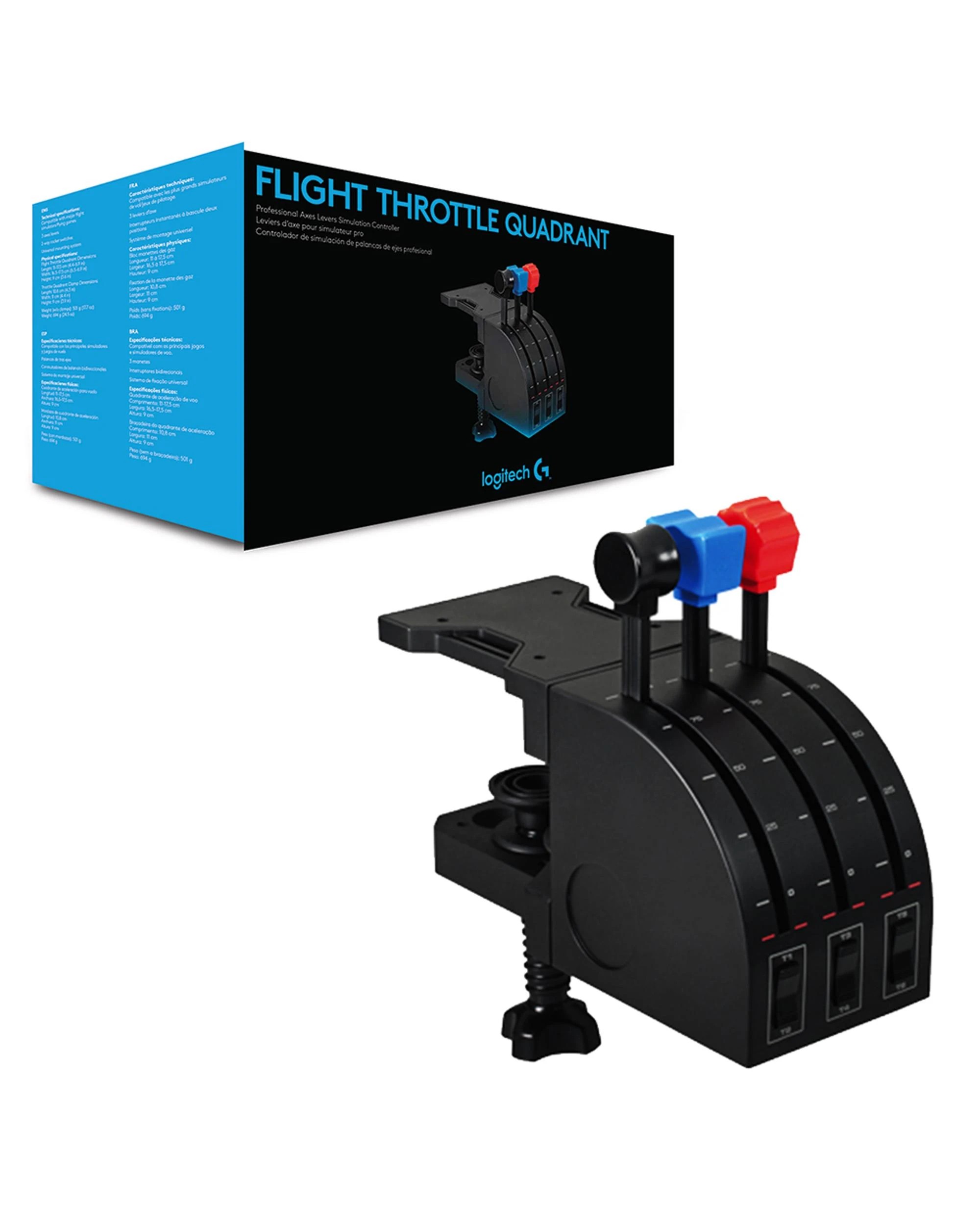 1 Logitech G Flight Throttle Quadrant - Black, 1 of 6