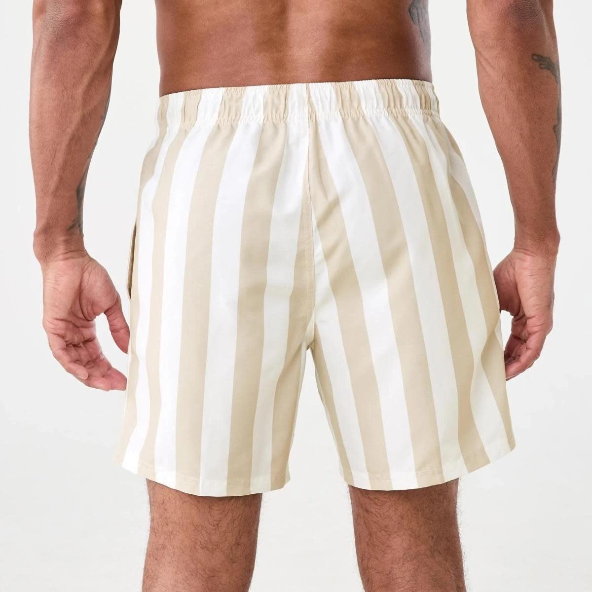 3 Core Print Swim Shorts VACATION STRIPE NEUTRAL BEIGE, 3 of 6