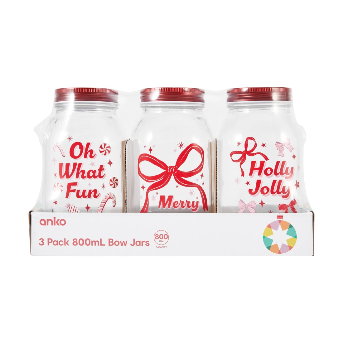 5 3 Pack 800ml Bow Jars, 5 of 5