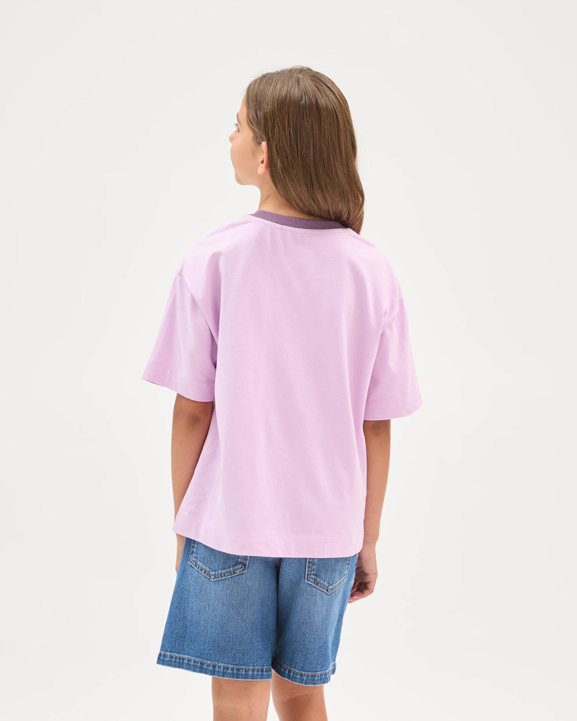 5 Target Kids Organic Cotton Heavyweight Oversized Washed T-Shirt PURPLE, 5 of 7