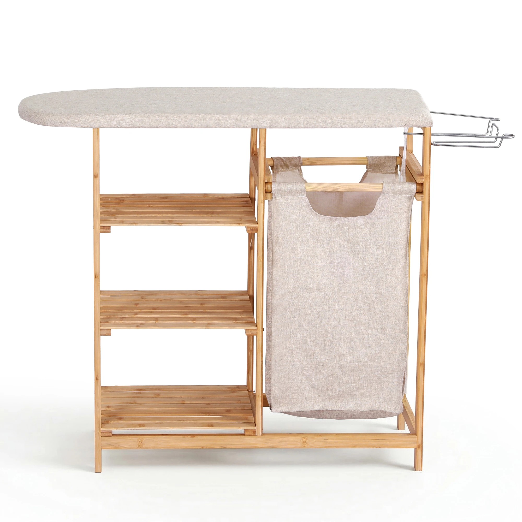 4 Artiss Laundry Hamper Laundry Basket Organizer with Ironing Board - Natural, 4 of 9