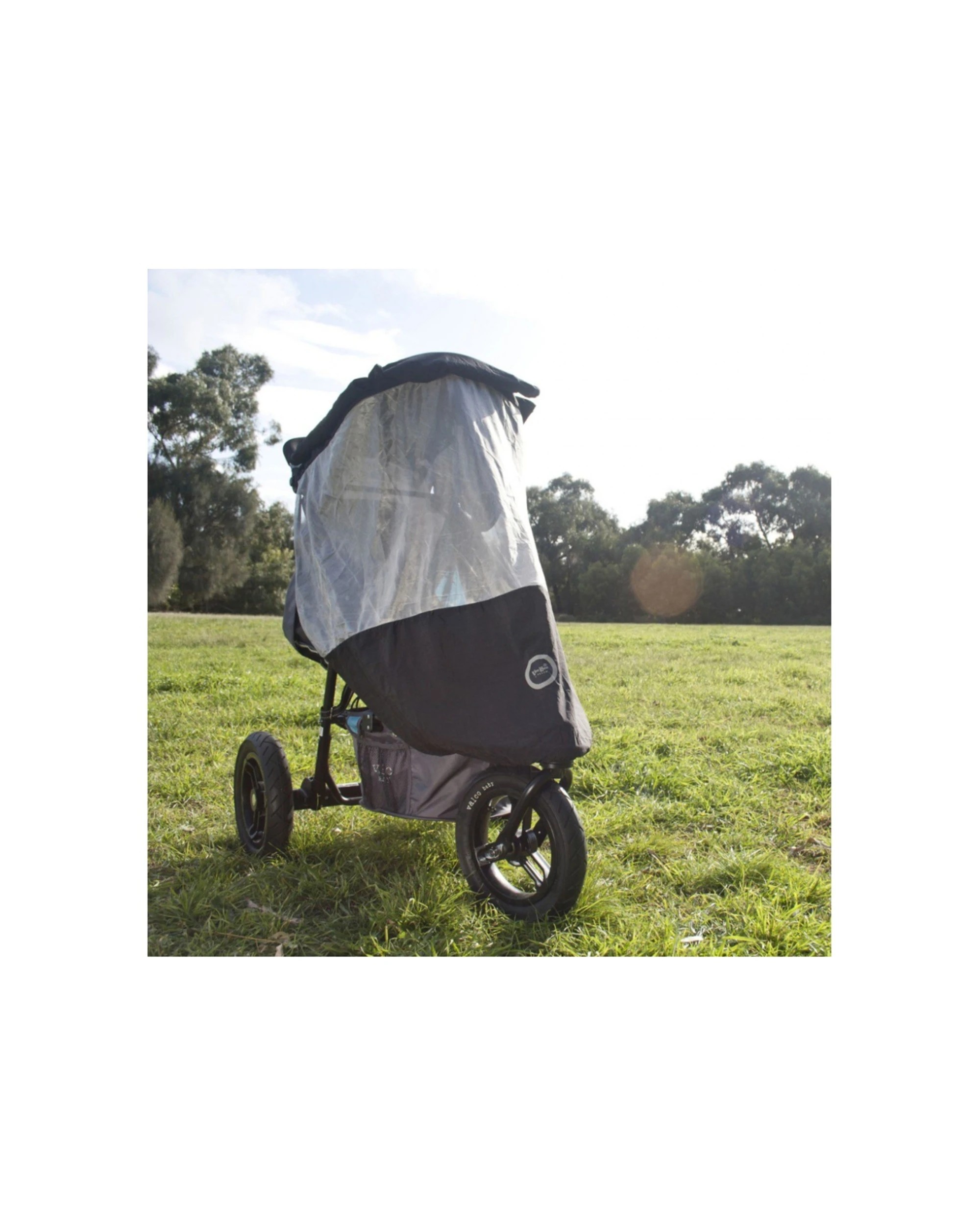 4 VeeBee Sun Stopper Pram Stroller Cover UV Mesh For Side By Side Model Compatible - Black, 4 of 5