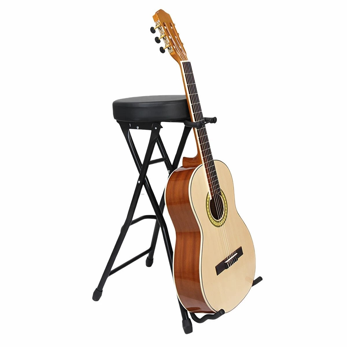 3 MELODIC Foldable Guitar Stool Player Practice Chair Padded Seat with Rear Mounted, 3 of 3