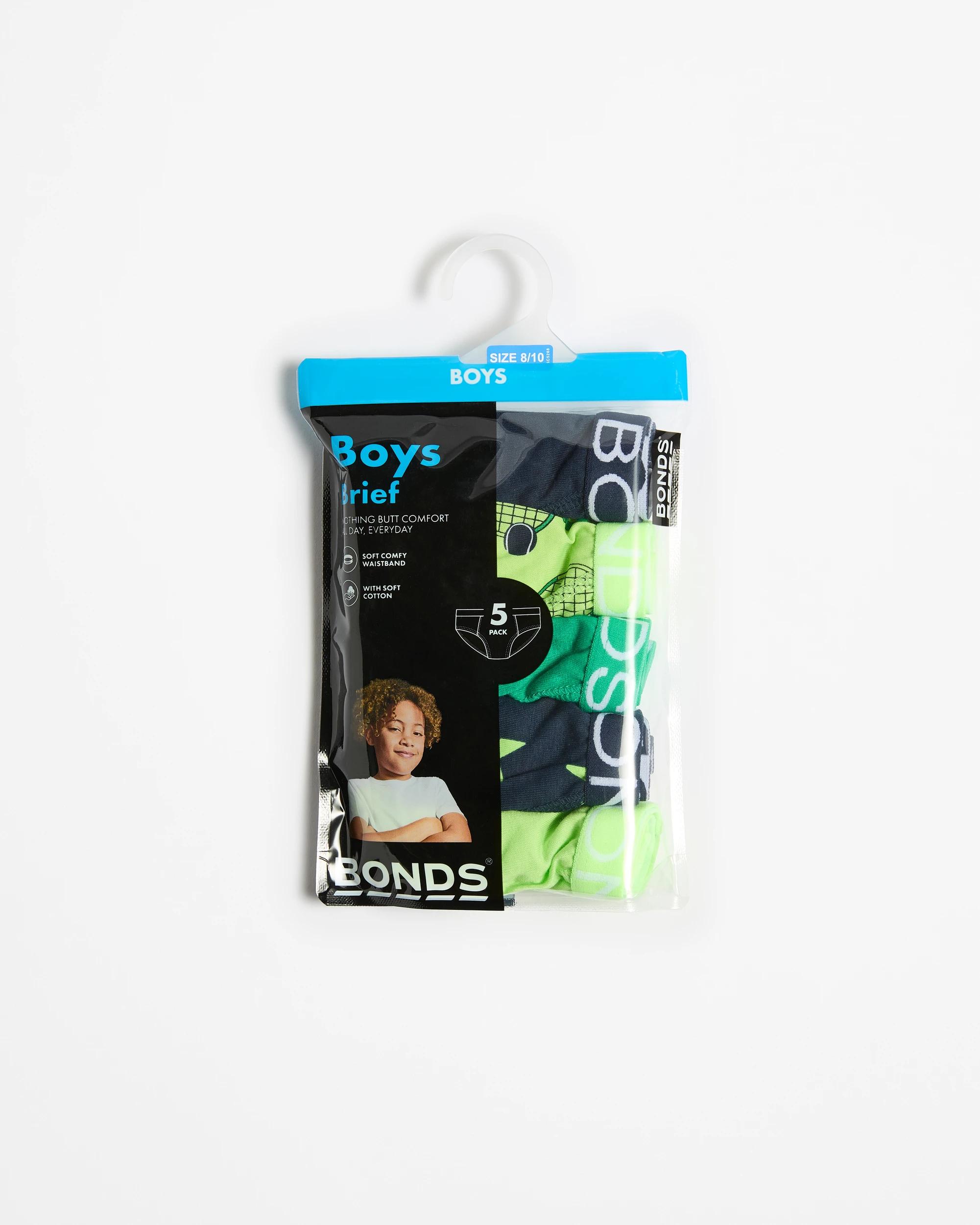 2 Older Boys Briefs 5 Pack - Bonds RACKET RASCALS, 2 of 2
