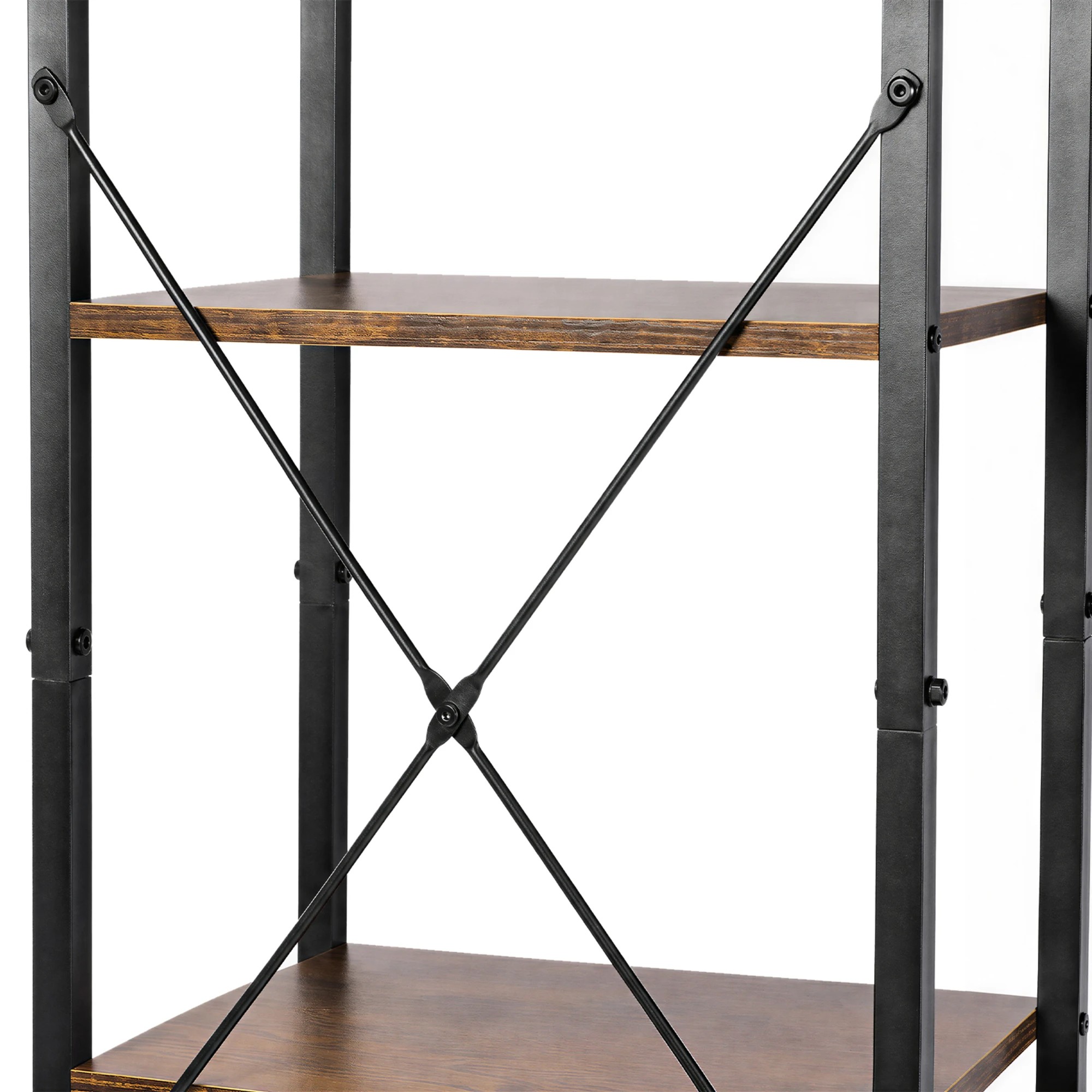 4 Levede 6 Tier Bookshelf Tall Bookcase Storage Shelf Display Rack Living Room, 4 of 8