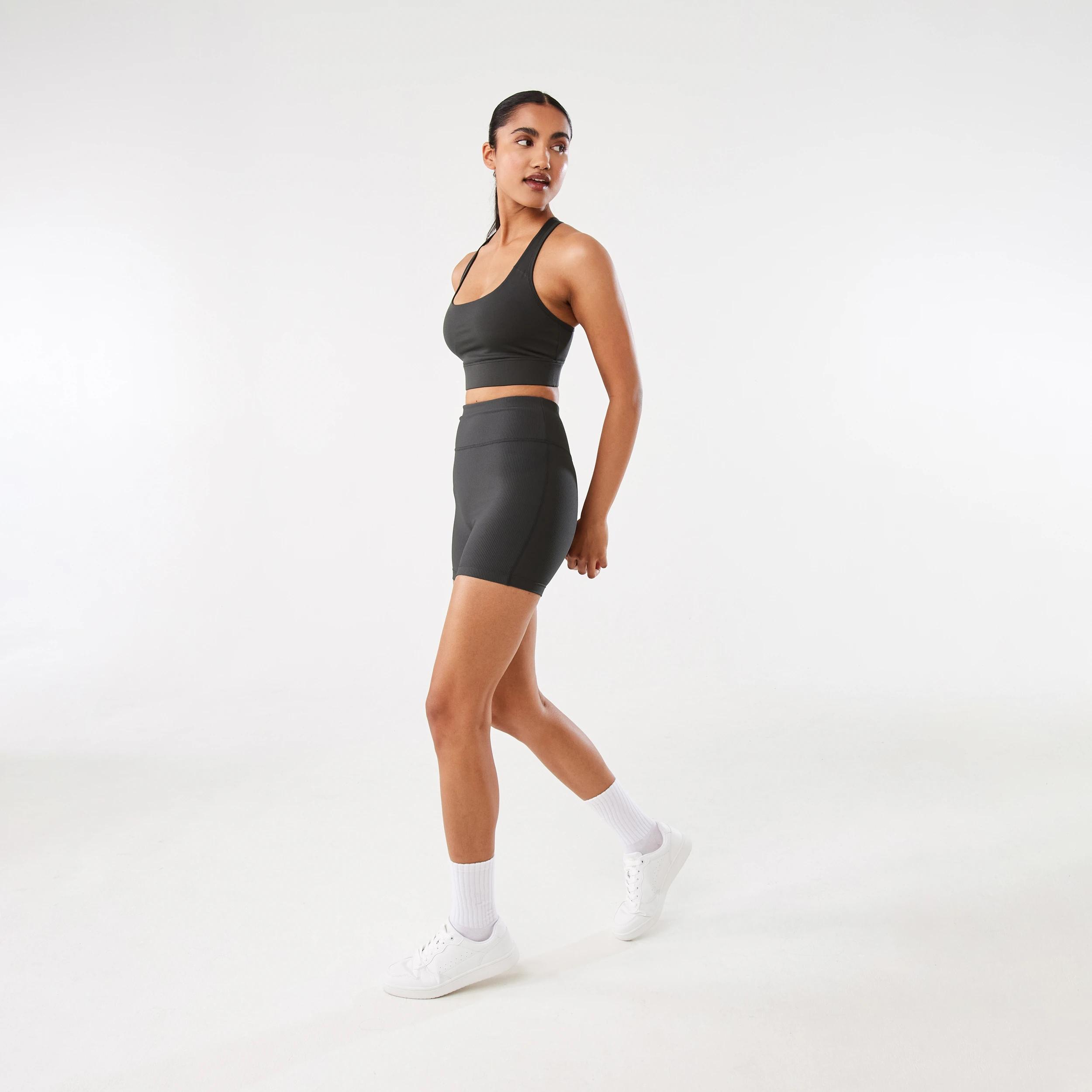 3 Active Womens Performance Crop Top DARKISH GREY, 3 of 10