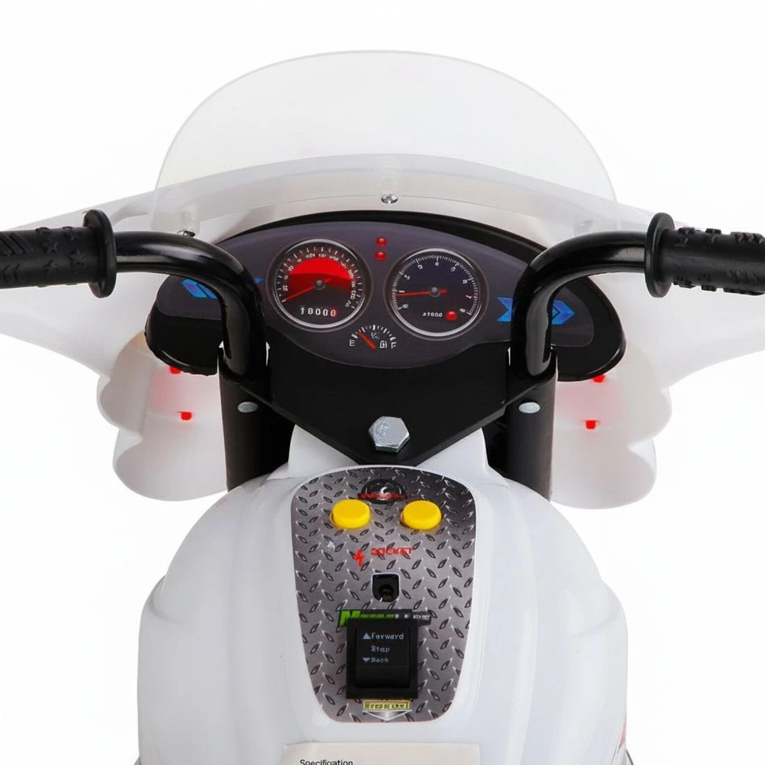 4 Rigo Kids Electric Ride On Police Motorcycle Motorbike 6V Battery - White, 4 of 7