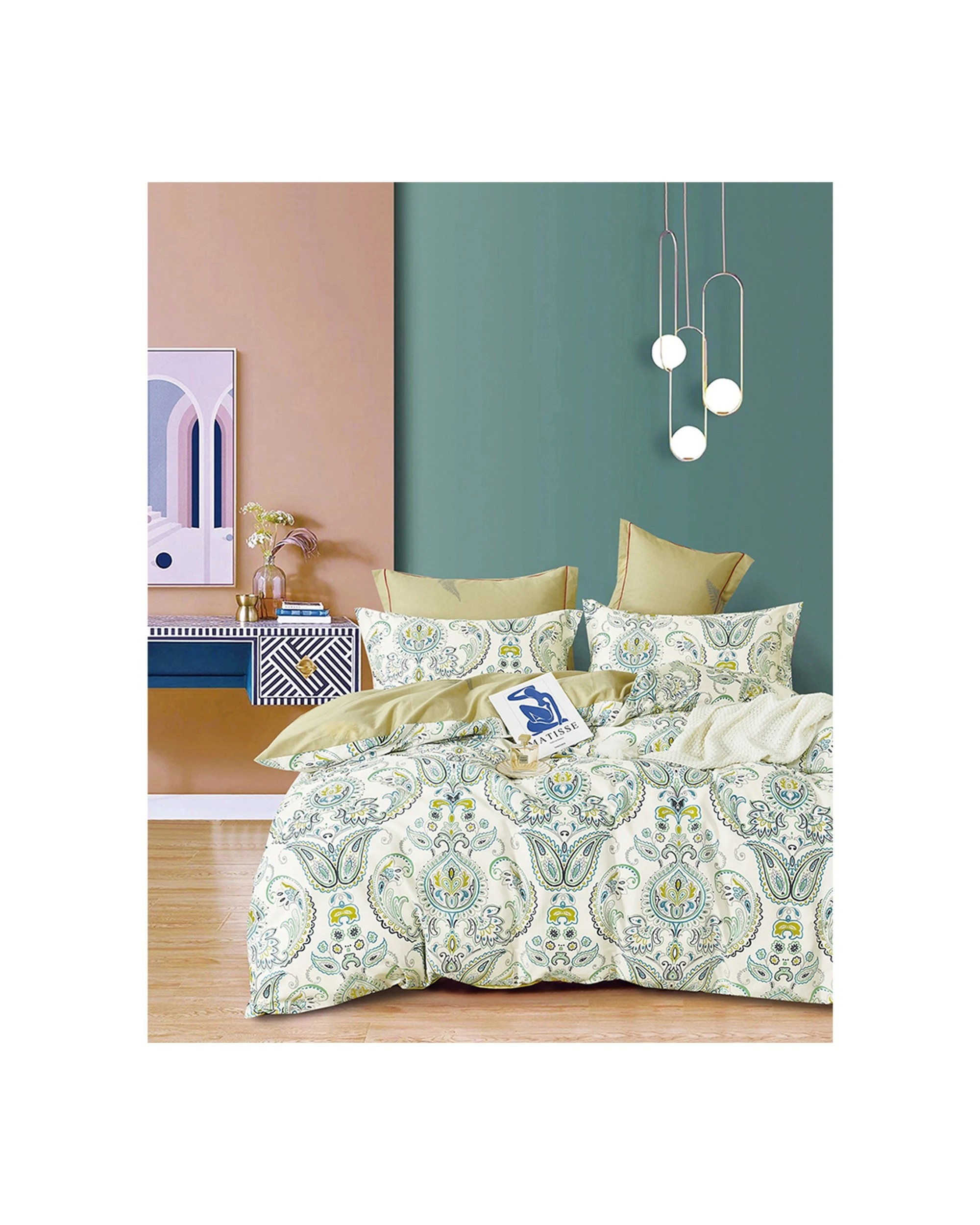 1 Ardor Single Size Yarmin Cotton Quilt Cover Bedding Set Moroccan-Inspired
 - Single Bed, 1 of 3